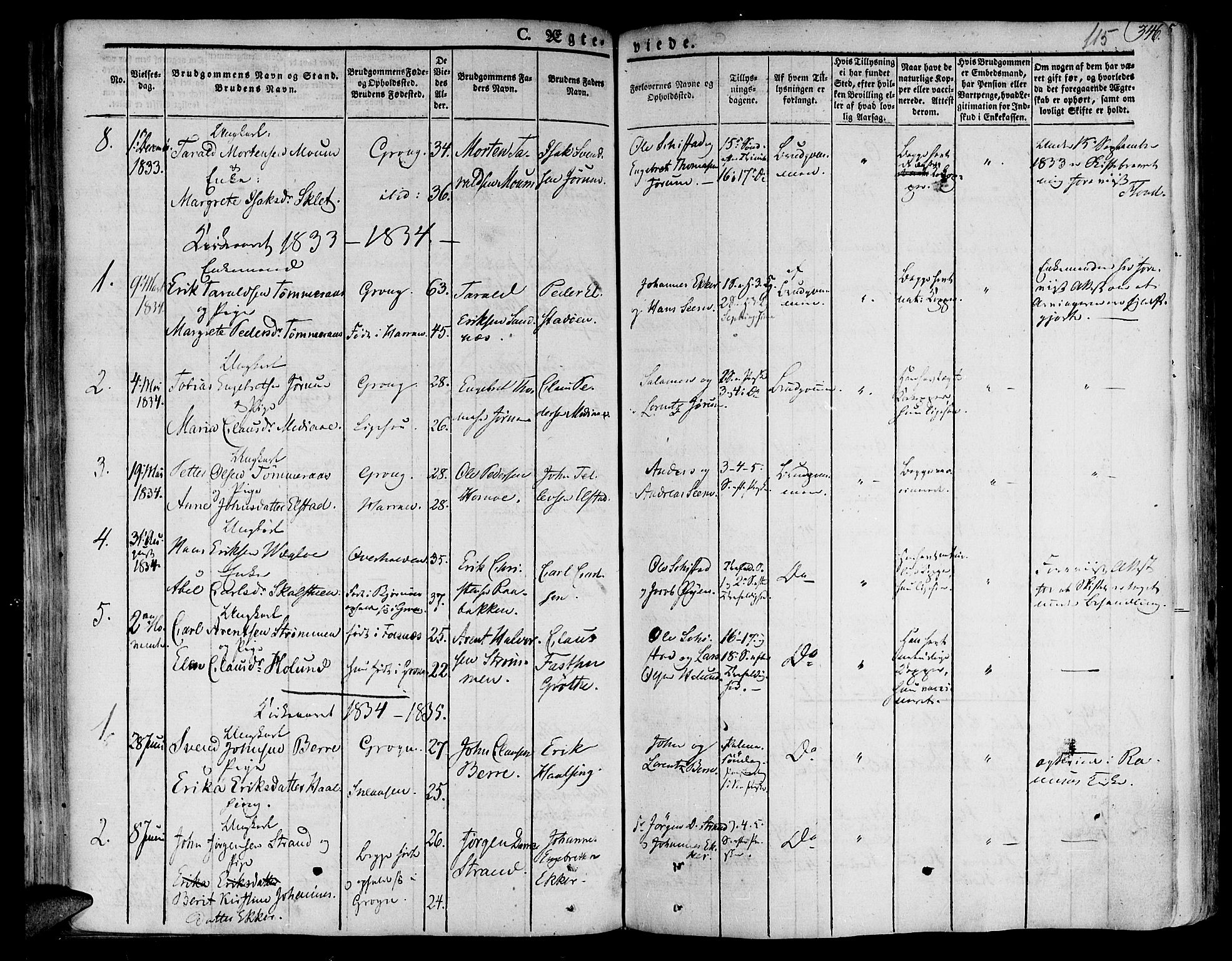 Ministerialprotokoller, klokkerbøker og fødselsregistre - Nord-Trøndelag, SAT/A-1458/758/L0510: Parish register (official) no. 758A01 /1, 1821-1841, p. 115