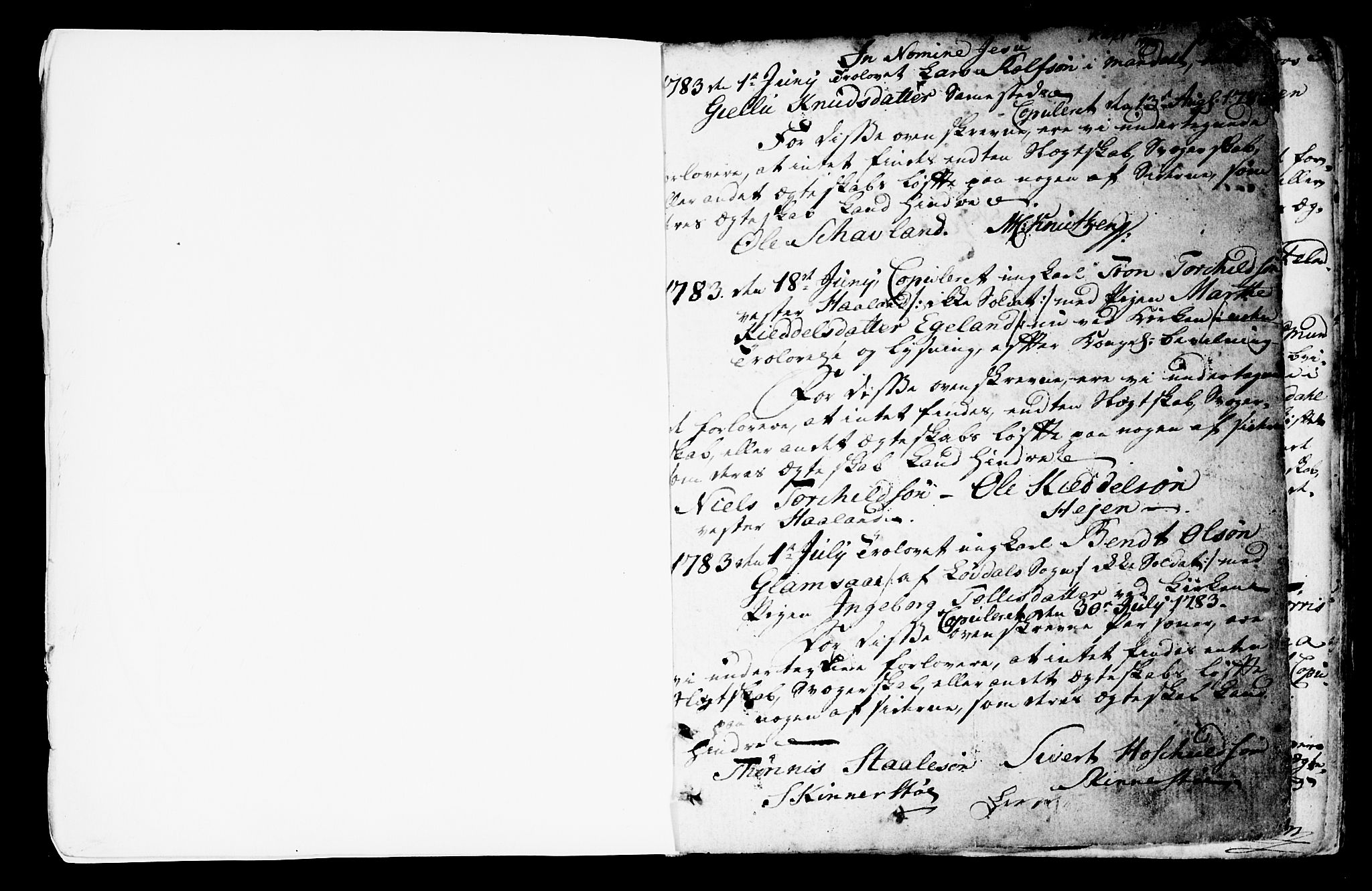 Mandal sokneprestkontor, SAK/1111-0030/F/Fa/Faa/L0007: Parish register (official) no. A 7, 1783-1818, p. 0-1