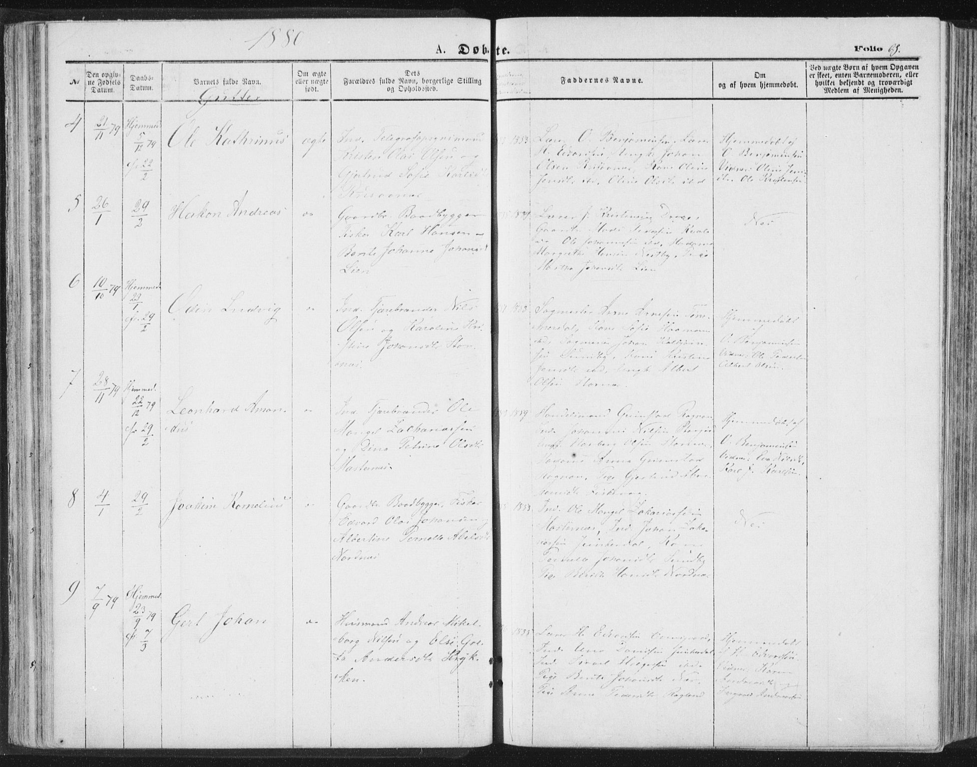 Ministerialprotokoller, klokkerbøker og fødselsregistre - Nordland, SAT/A-1459/847/L0668: Parish register (official) no. 847A08, 1872-1886, p. 61