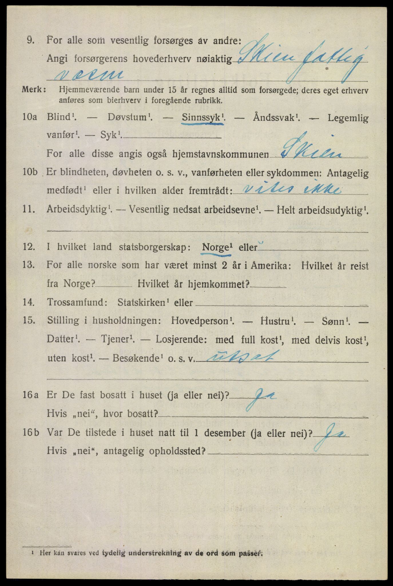 SAKO, 1920 census for Lier, 1920, p. 26181