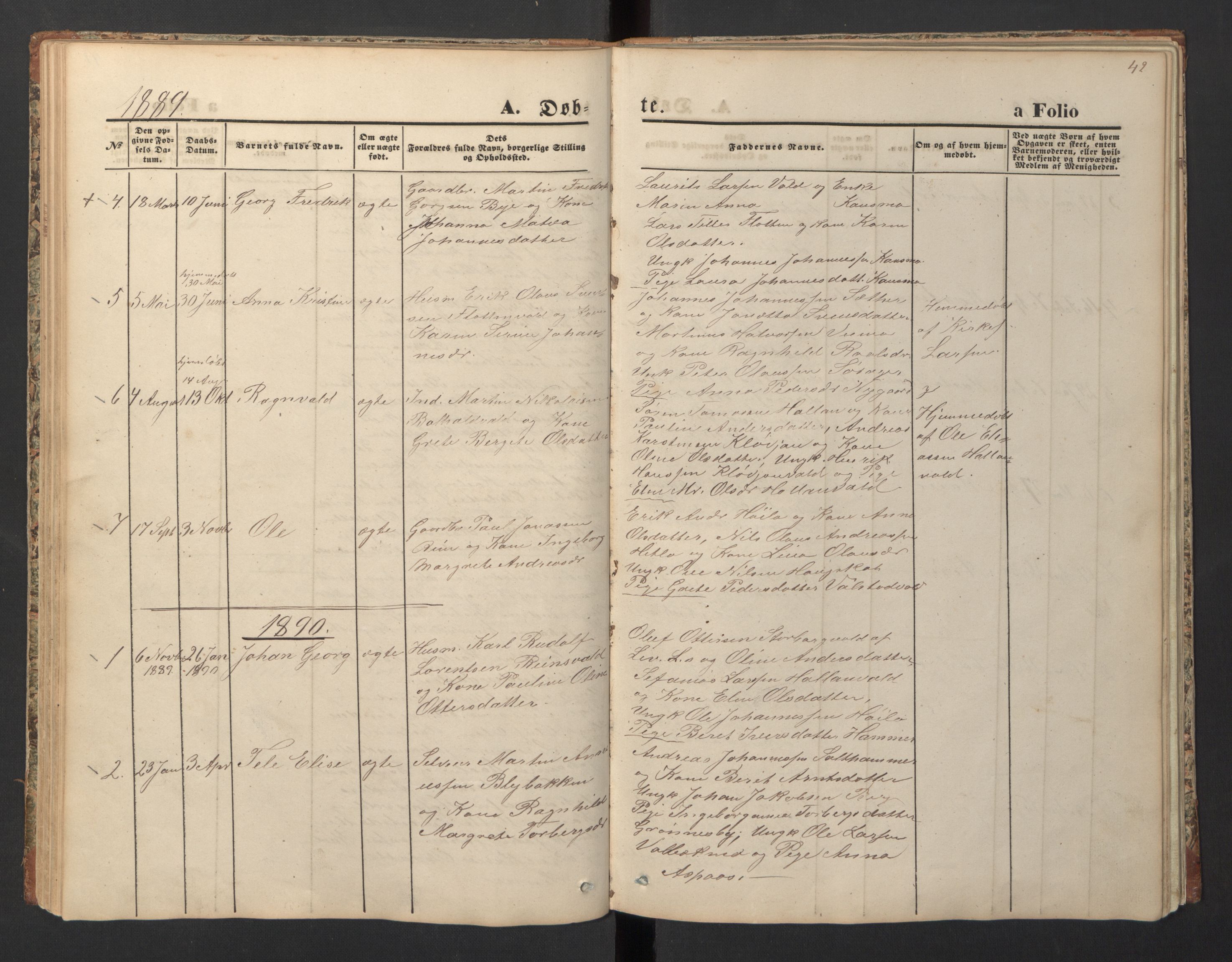 Ministerialprotokoller, klokkerbøker og fødselsregistre - Nord-Trøndelag, SAT/A-1458/726/L0271: Parish register (copy) no. 726C02, 1869-1897, p. 42