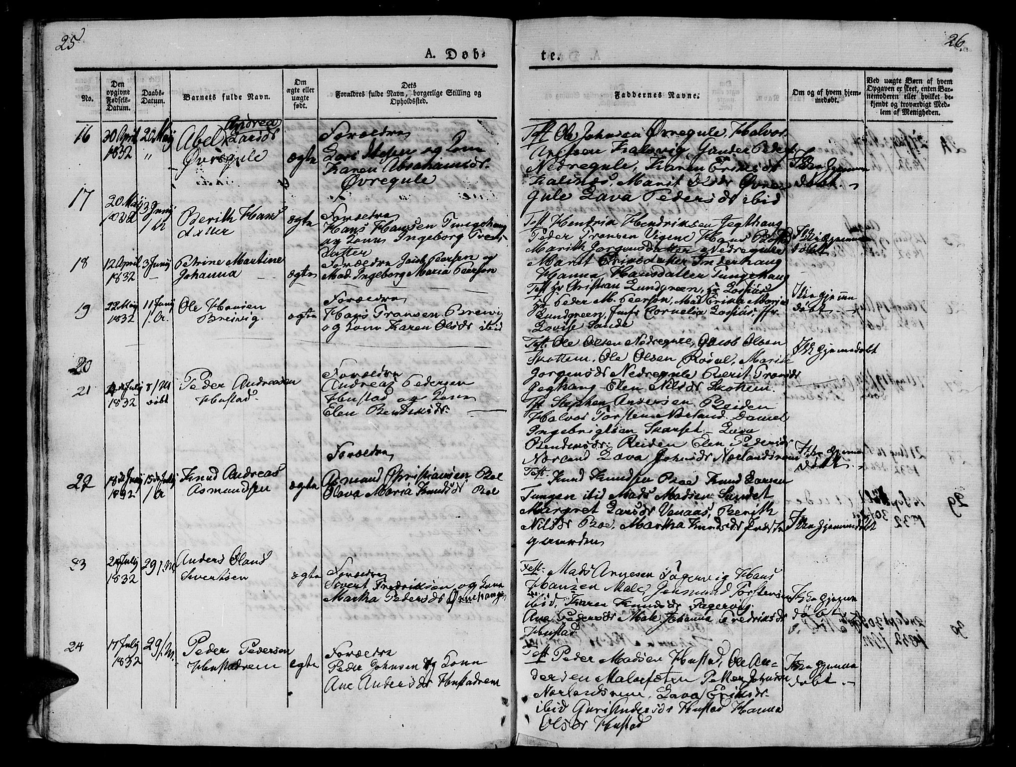 Ministerialprotokoller, klokkerbøker og fødselsregistre - Møre og Romsdal, AV/SAT-A-1454/566/L0765: Parish register (official) no. 566A04, 1829-1841, p. 25-26