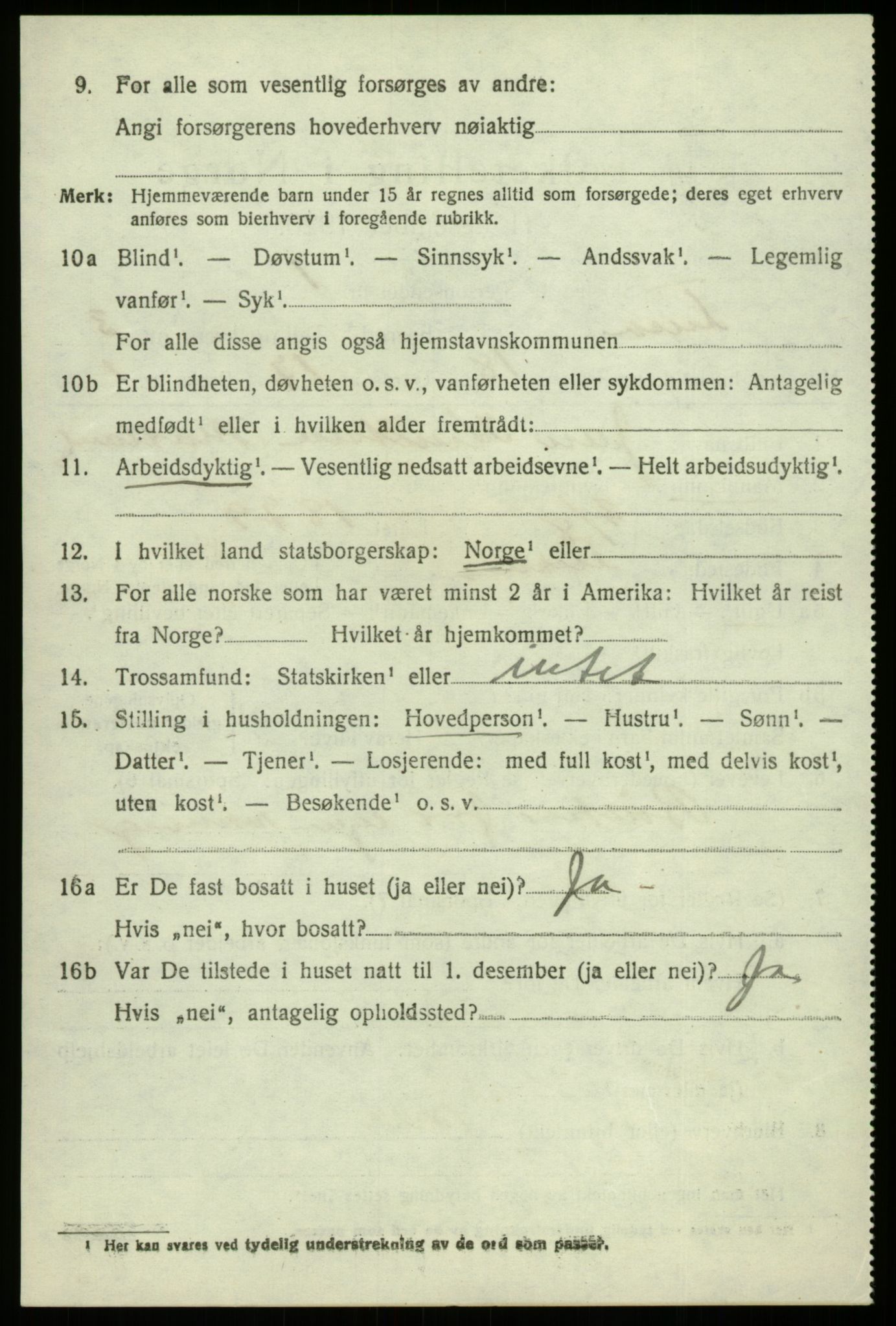 SAB, 1920 census for Fusa, 1920, p. 1542