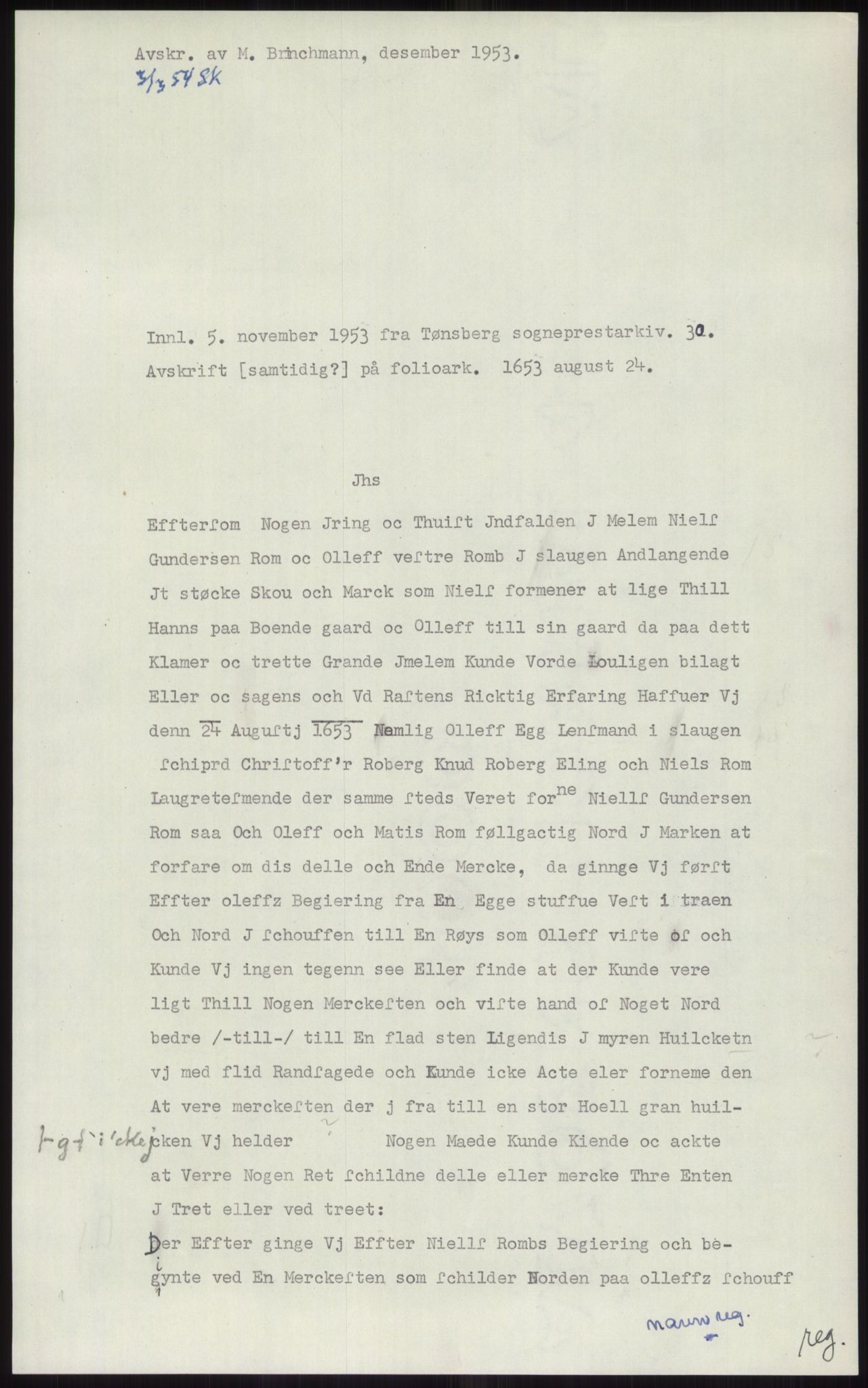 Samlinger til kildeutgivelse, Diplomavskriftsamlingen, RA/EA-4053/H/Ha, p. 1054