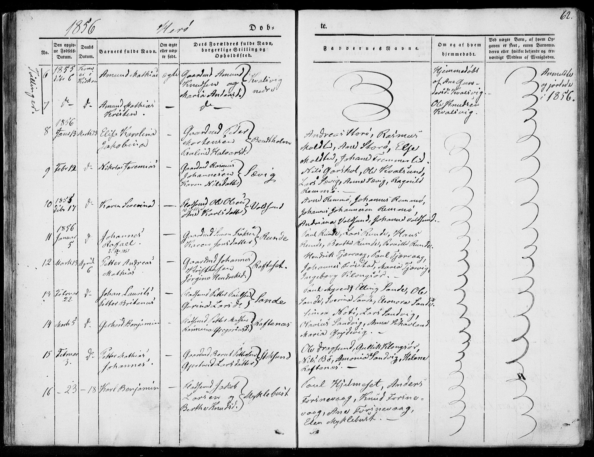 Ministerialprotokoller, klokkerbøker og fødselsregistre - Møre og Romsdal, AV/SAT-A-1454/507/L0070: Parish register (official) no. 507A05, 1842-1873, p. 62