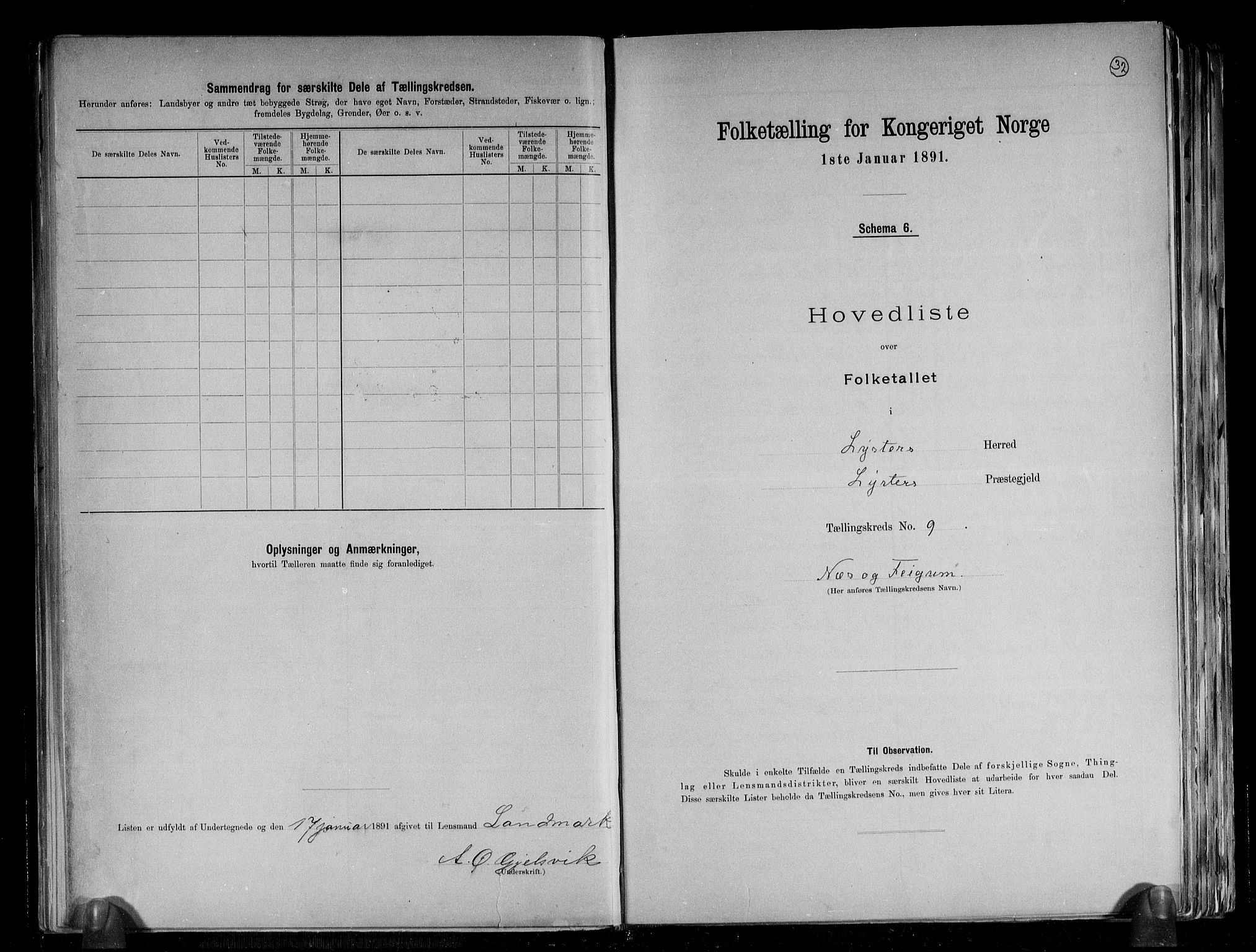 RA, 1891 census for 1426 Luster, 1891, p. 22