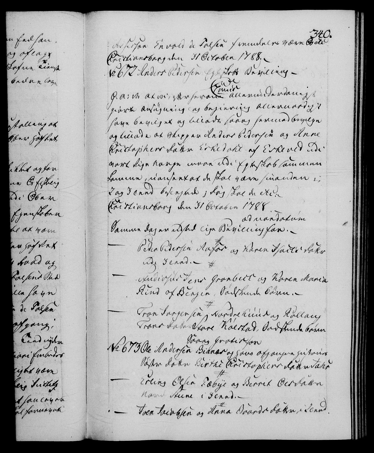 Danske Kanselli 1572-1799, AV/RA-EA-3023/F/Fc/Fca/Fcaa/L0052: Norske registre, 1788-1789, p. 340a