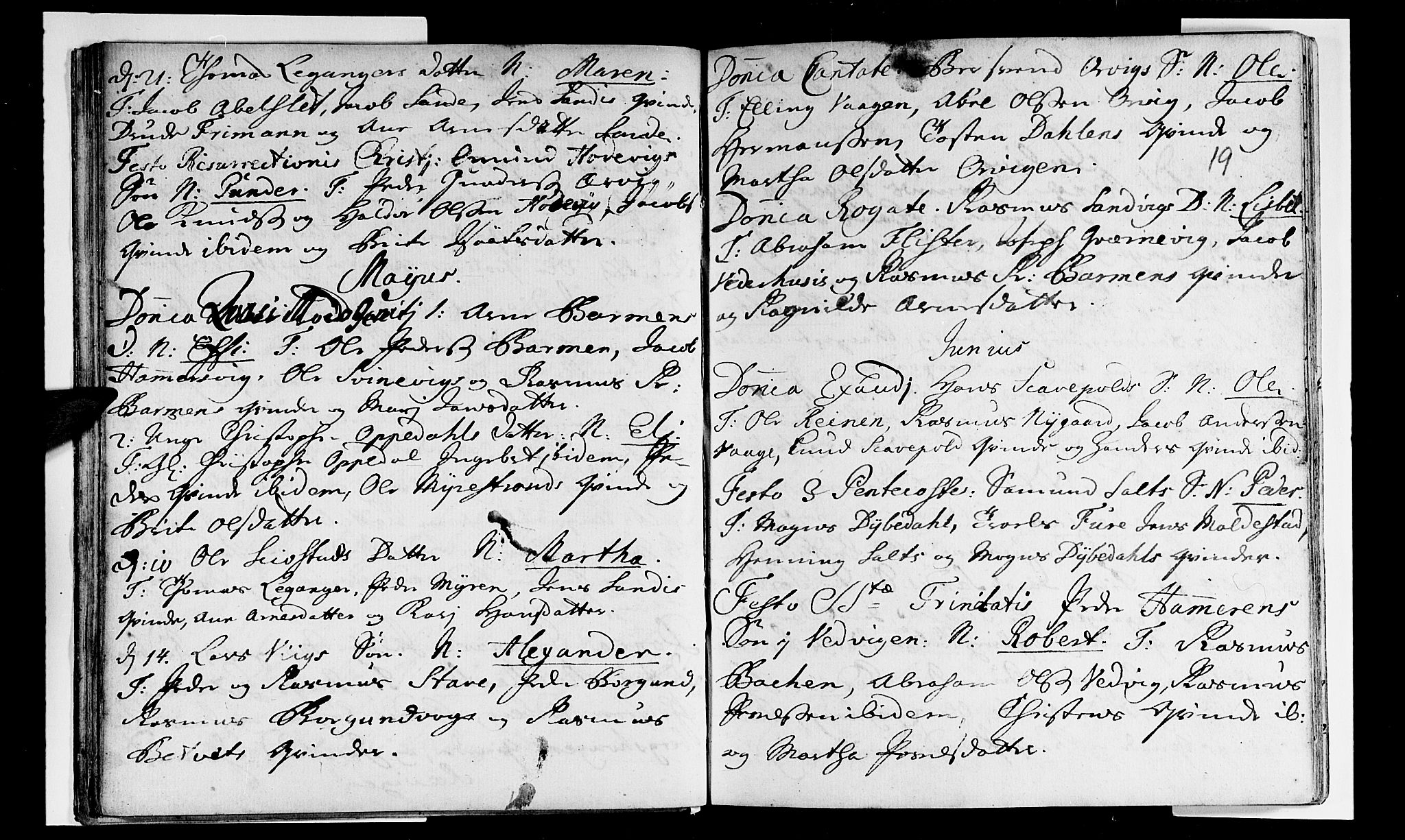 Selje sokneprestembete, AV/SAB-A-99938/H/Ha/Haa/Haaa: Parish register (official) no. A 3, 1731-1743, p. 19