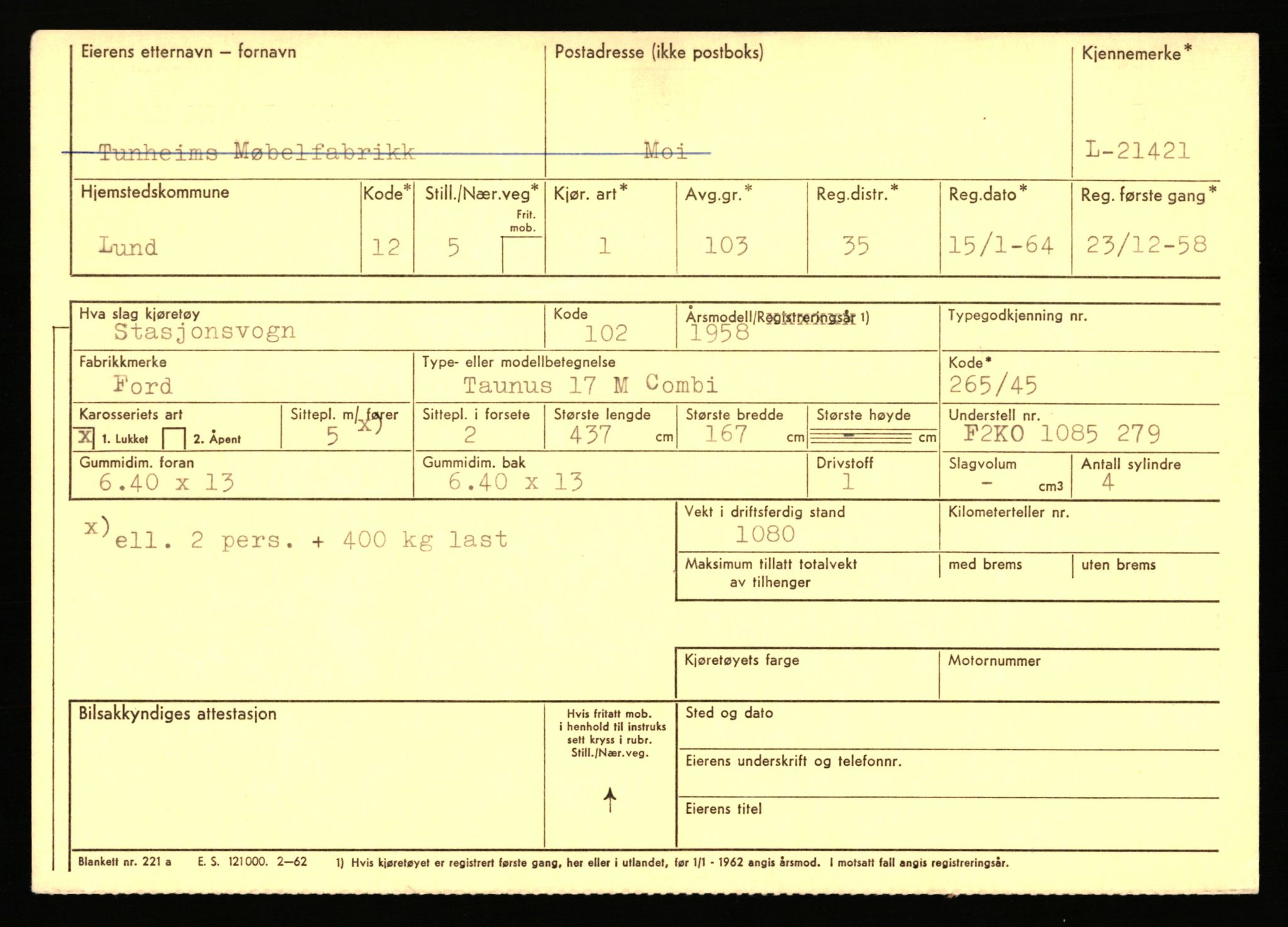 Stavanger trafikkstasjon, AV/SAST-A-101942/0/F/L0037: L-20500 - L-21499, 1930-1971, p. 2175