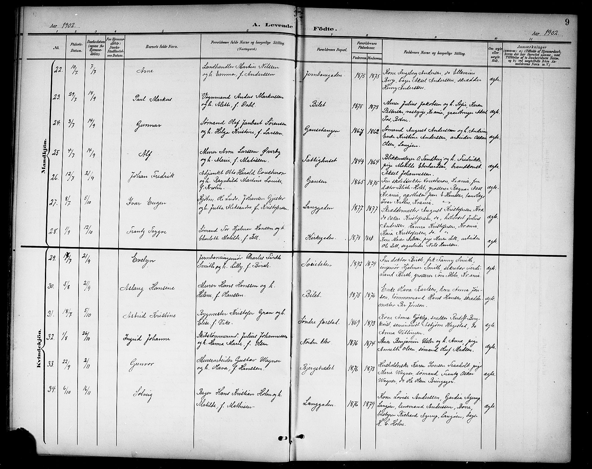 Holmestrand kirkebøker, AV/SAKO-A-346/G/Ga/L0006: Parish register (copy) no. 6, 1901-1923, p. 9