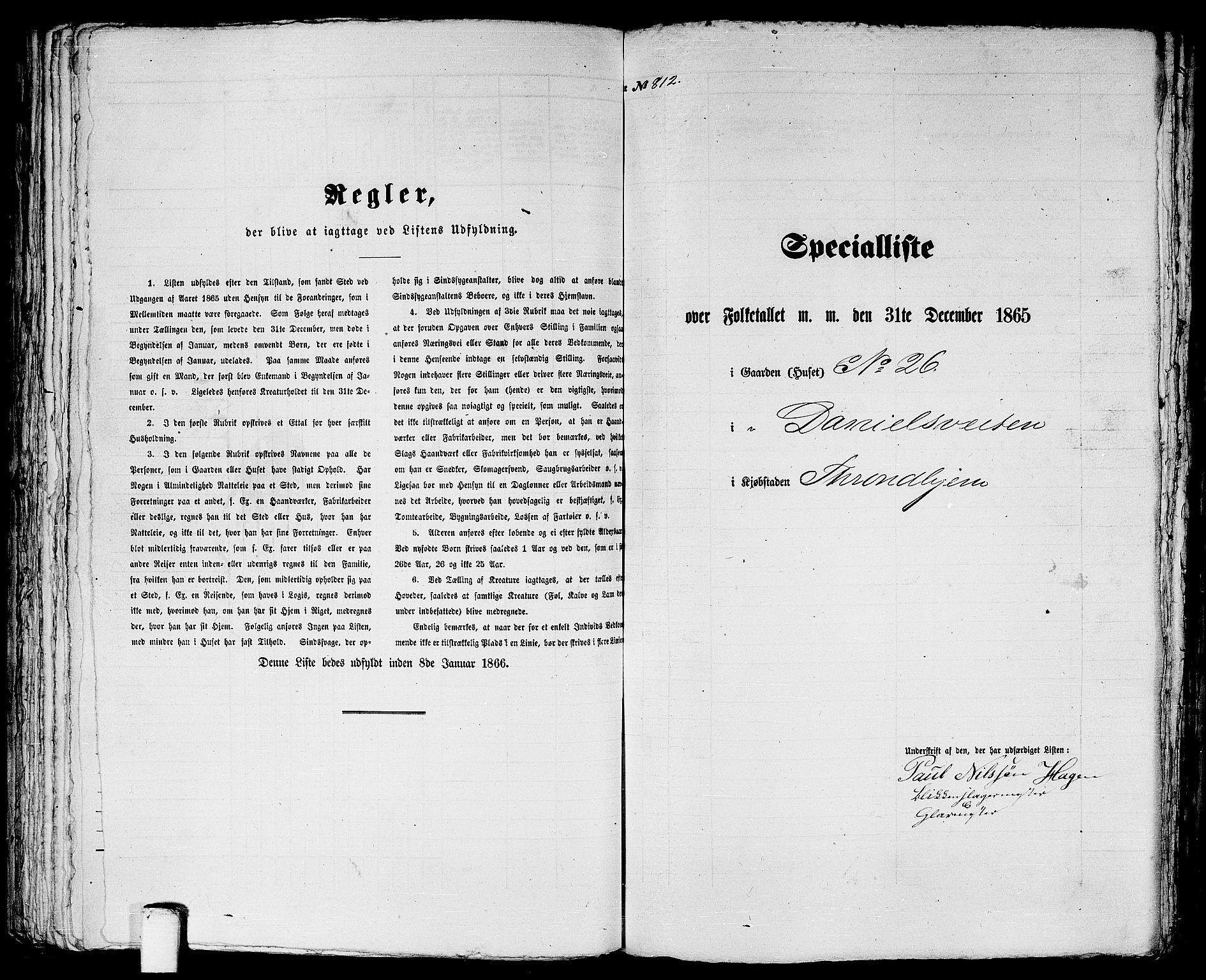 RA, 1865 census for Trondheim, 1865, p. 1696