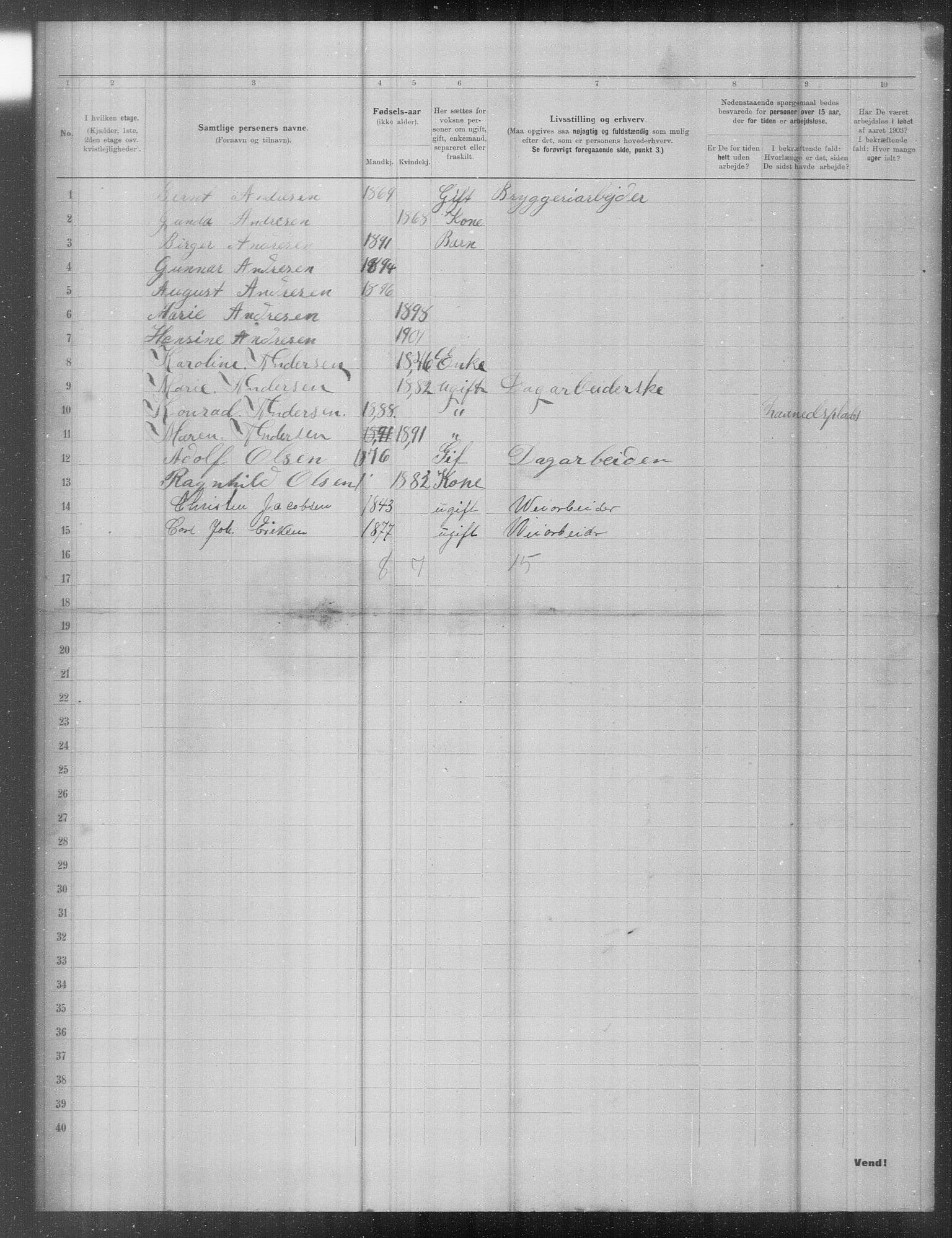 OBA, Municipal Census 1903 for Kristiania, 1903, p. 24848