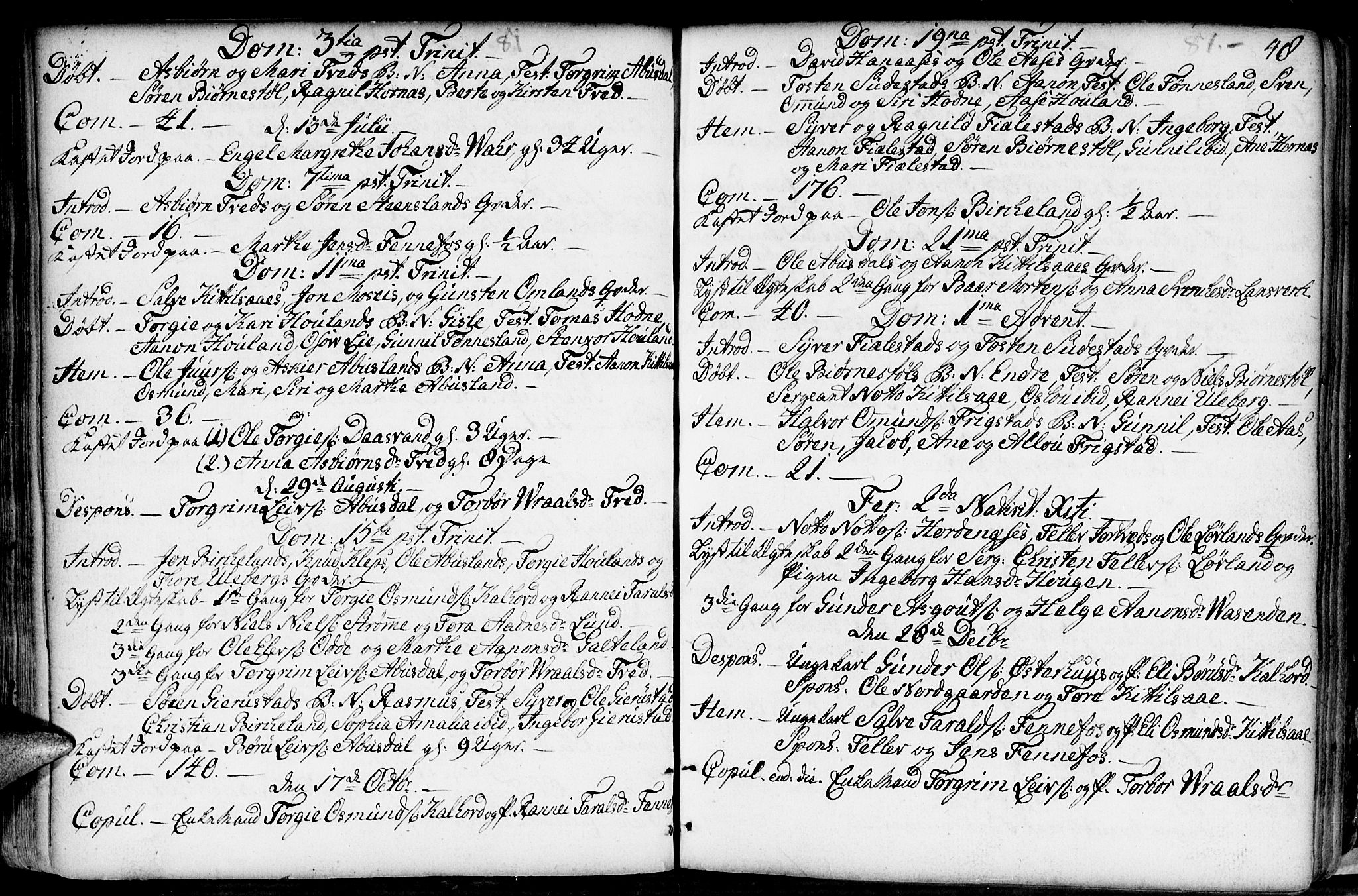 Evje sokneprestkontor, SAK/1111-0008/F/Fa/Fab/L0002: Parish register (official) no. A 2, 1765-1816, p. 48