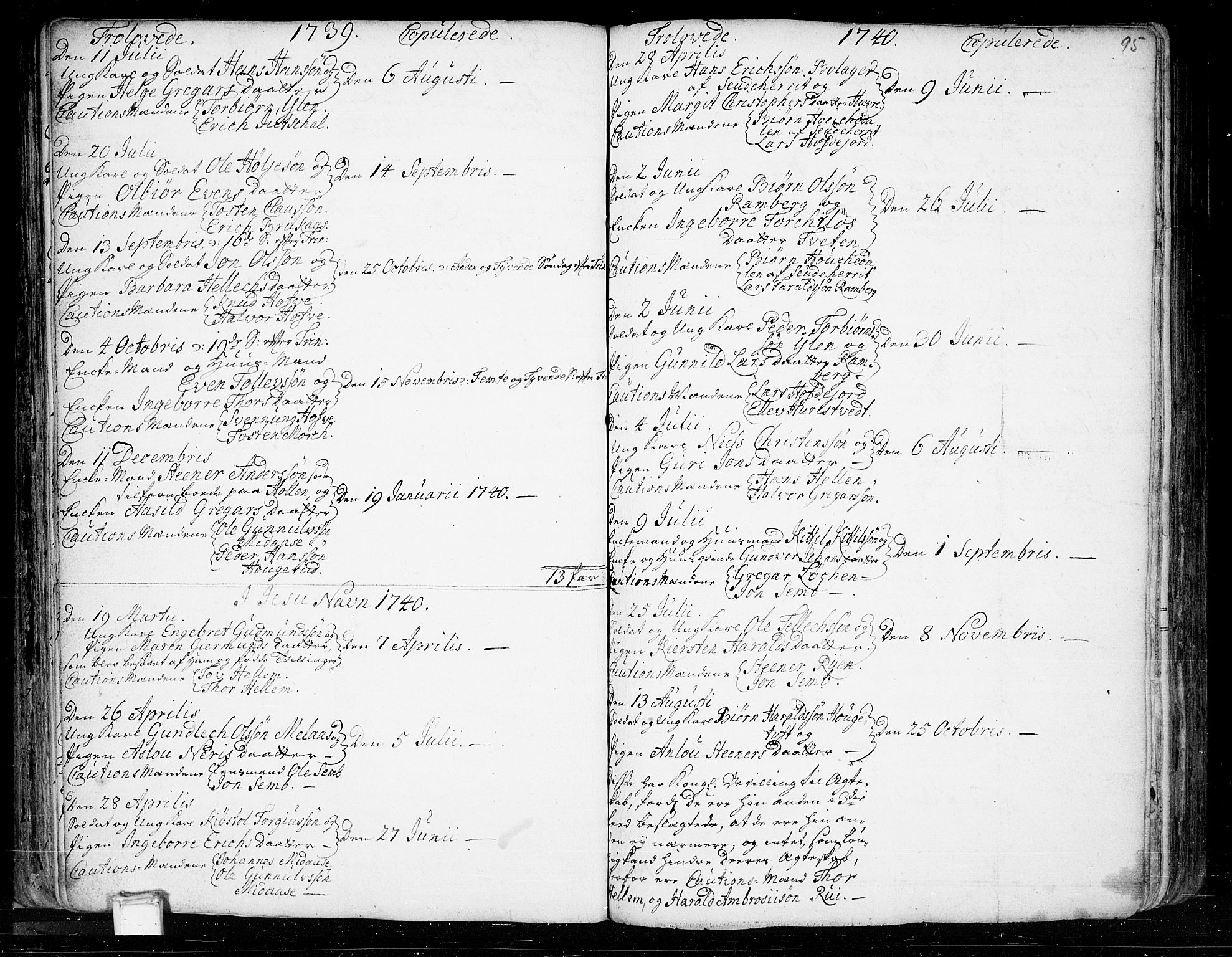Heddal kirkebøker, SAKO/A-268/F/Fa/L0003: Parish register (official) no. I 3, 1723-1783, p. 95