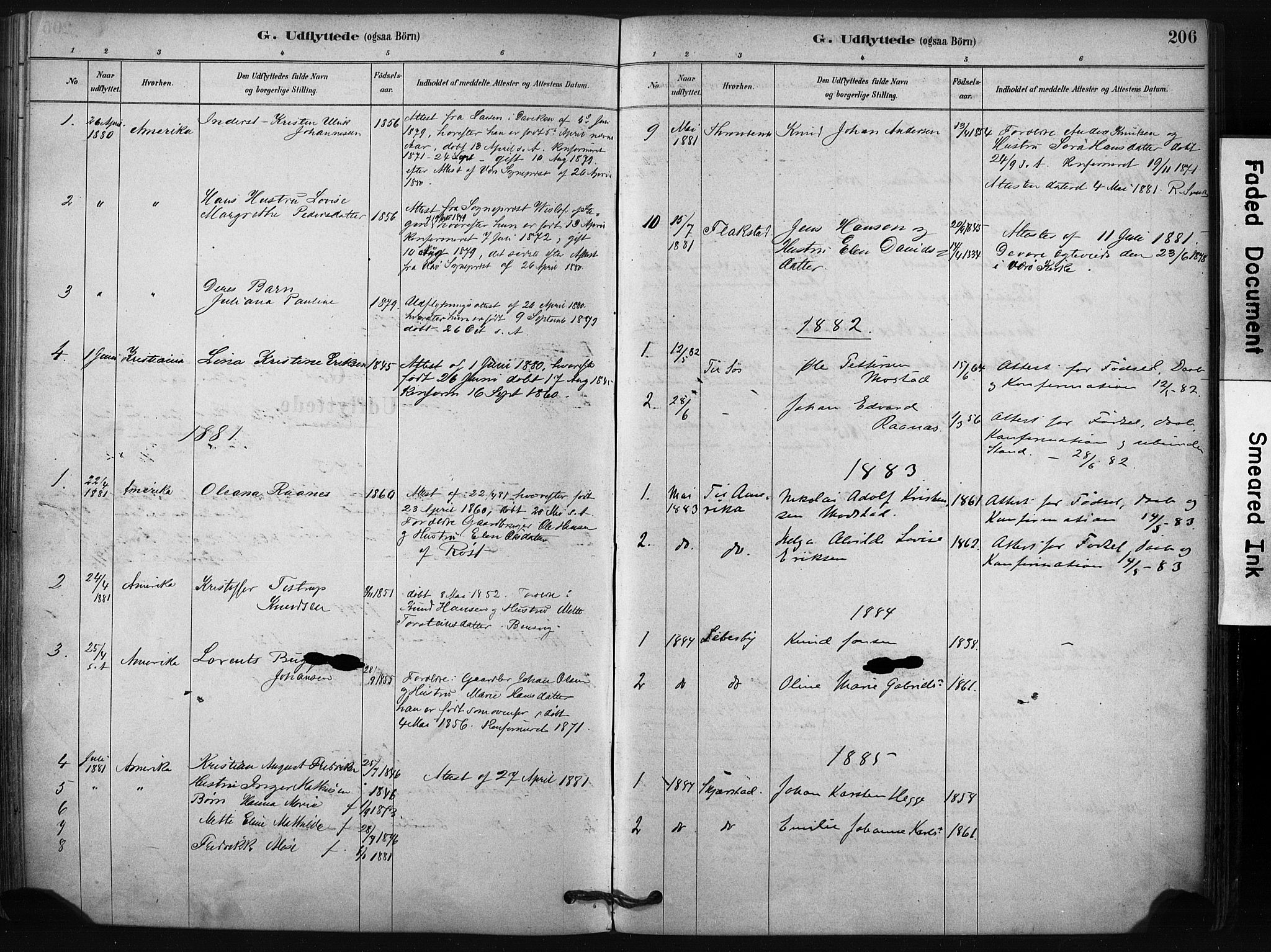 Ministerialprotokoller, klokkerbøker og fødselsregistre - Nordland, SAT/A-1459/807/L0122: Parish register (official) no. 807A05, 1880-1902, p. 206