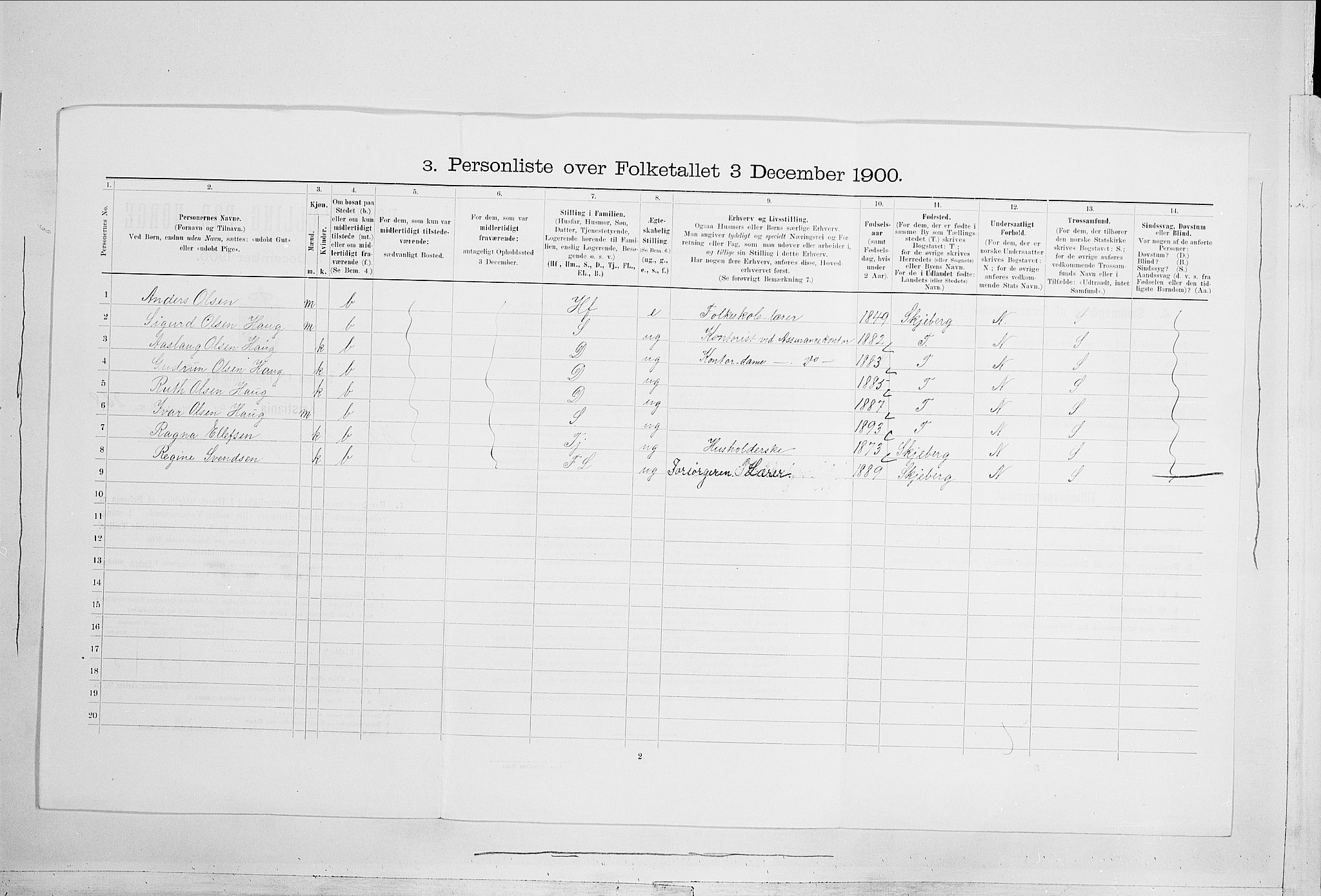 SAO, 1900 census for Kristiania, 1900, p. 48388