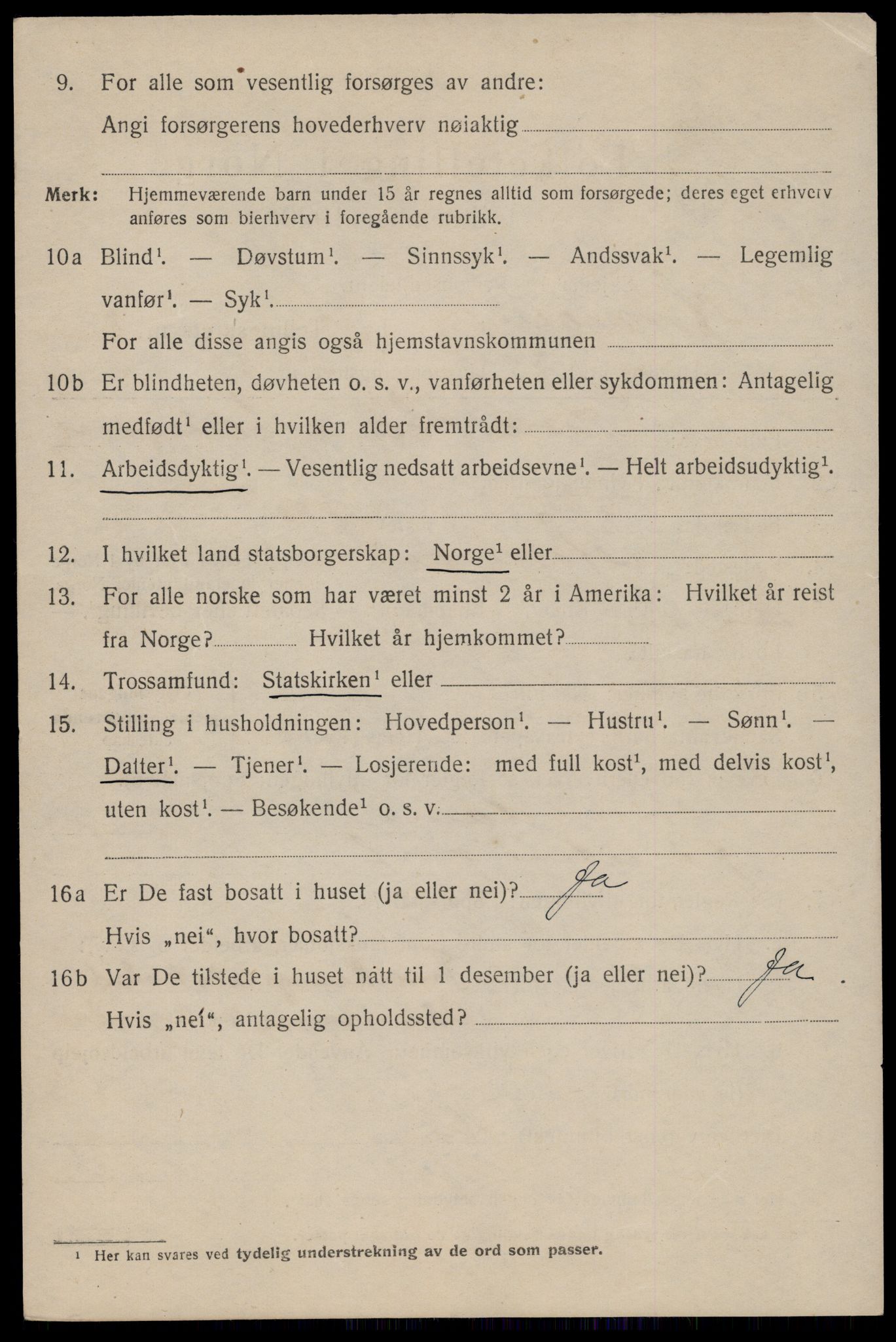 SAST, 1920 census for Stavanger, 1920, p. 49647