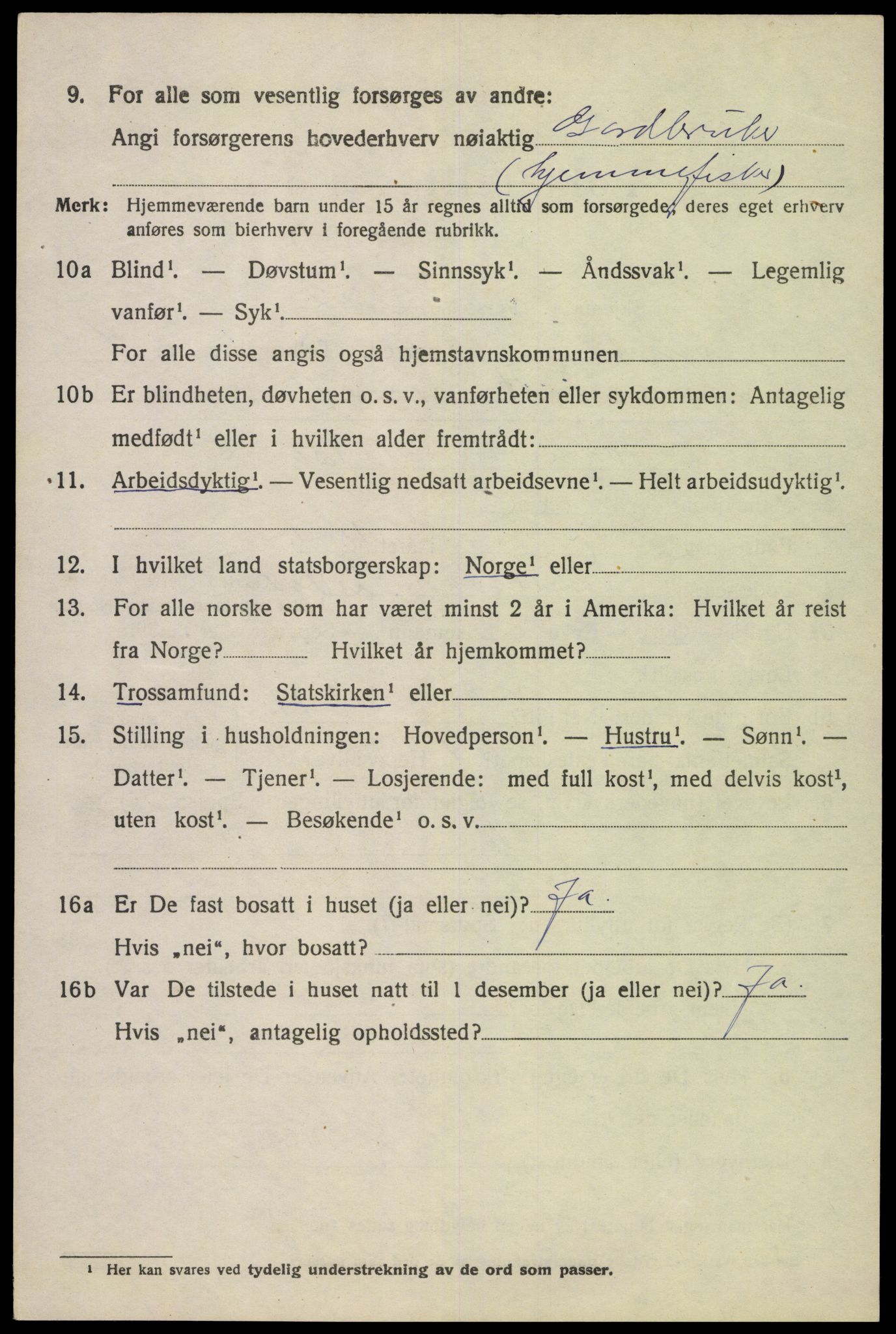 SAK, 1920 census for Spind, 1920, p. 2212