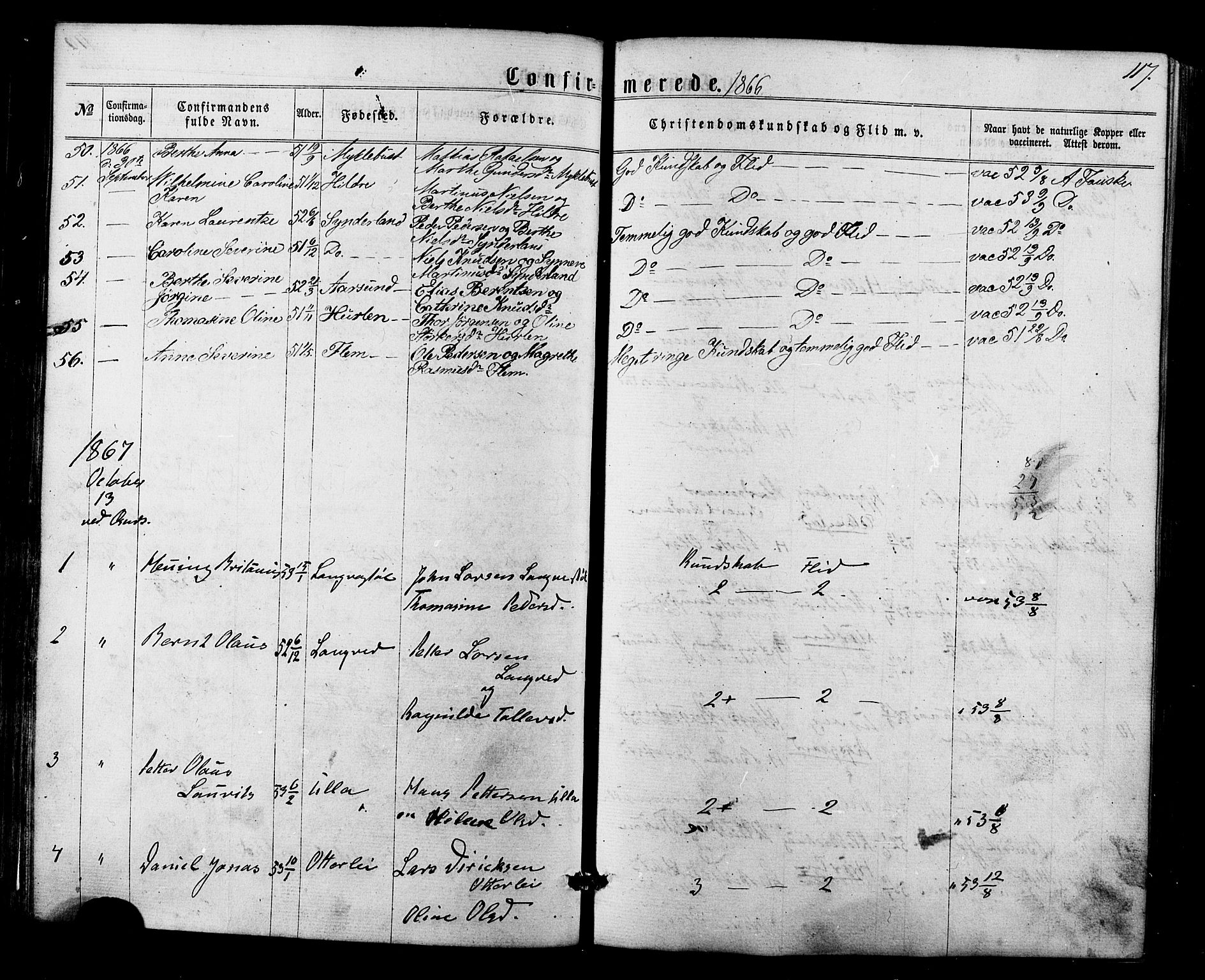 Ministerialprotokoller, klokkerbøker og fødselsregistre - Møre og Romsdal, SAT/A-1454/536/L0498: Parish register (official) no. 536A07, 1862-1875, p. 117
