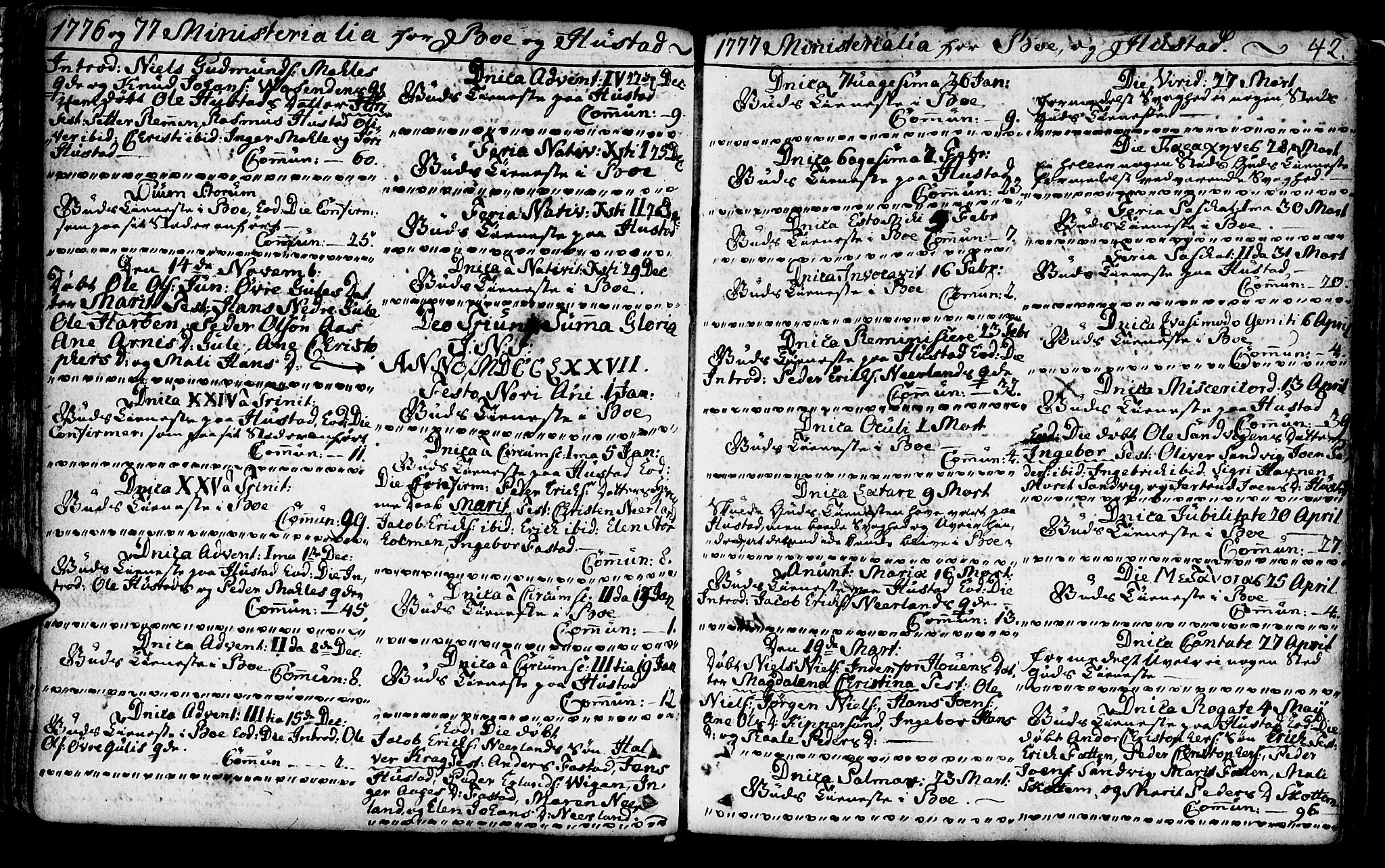 Ministerialprotokoller, klokkerbøker og fødselsregistre - Møre og Romsdal, SAT/A-1454/566/L0761: Parish register (official) no. 566A02 /1, 1767-1817, p. 42