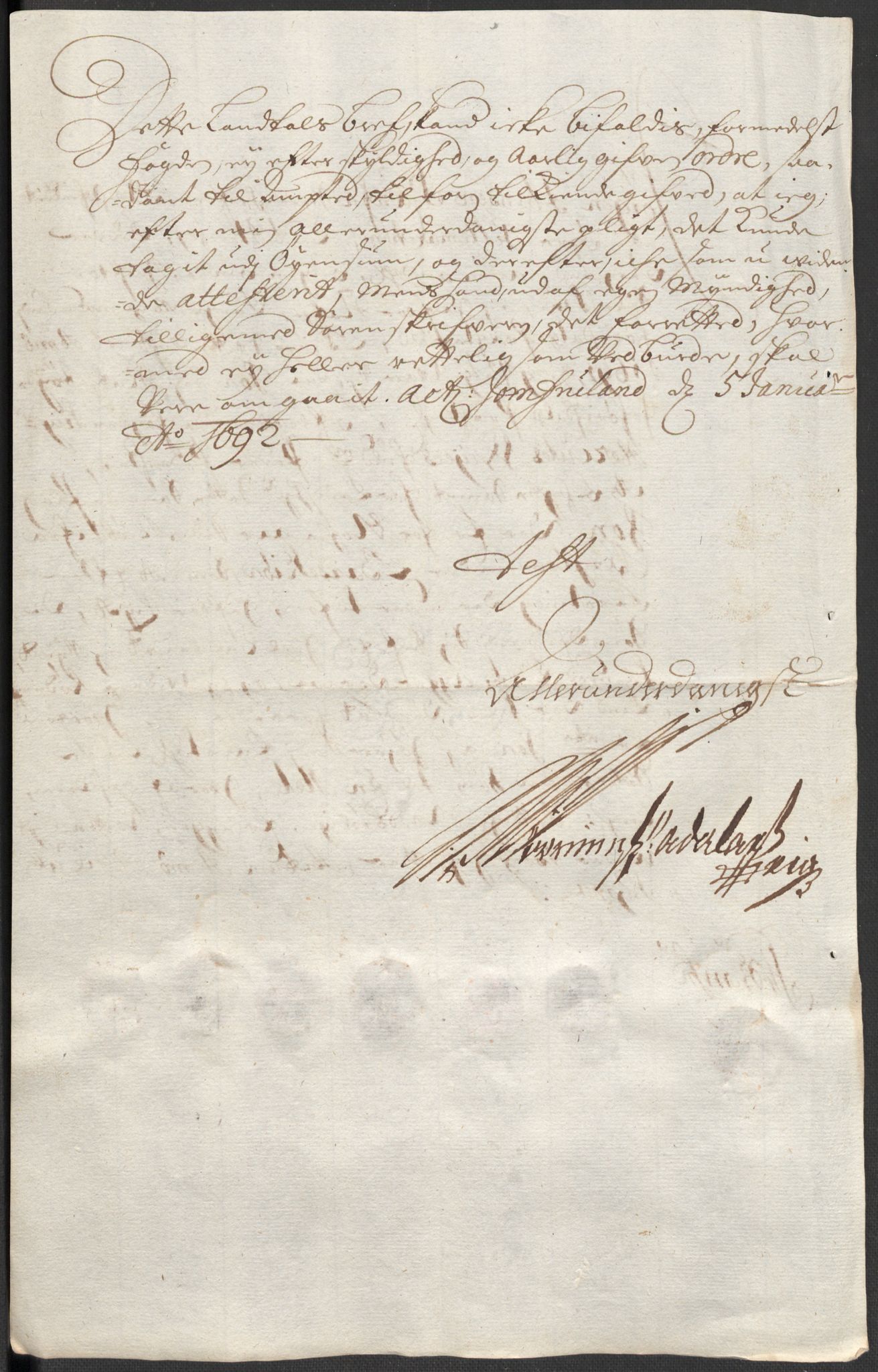 Rentekammeret inntil 1814, Reviderte regnskaper, Fogderegnskap, AV/RA-EA-4092/R35/L2089: Fogderegnskap Øvre og Nedre Telemark, 1690-1692, p. 172