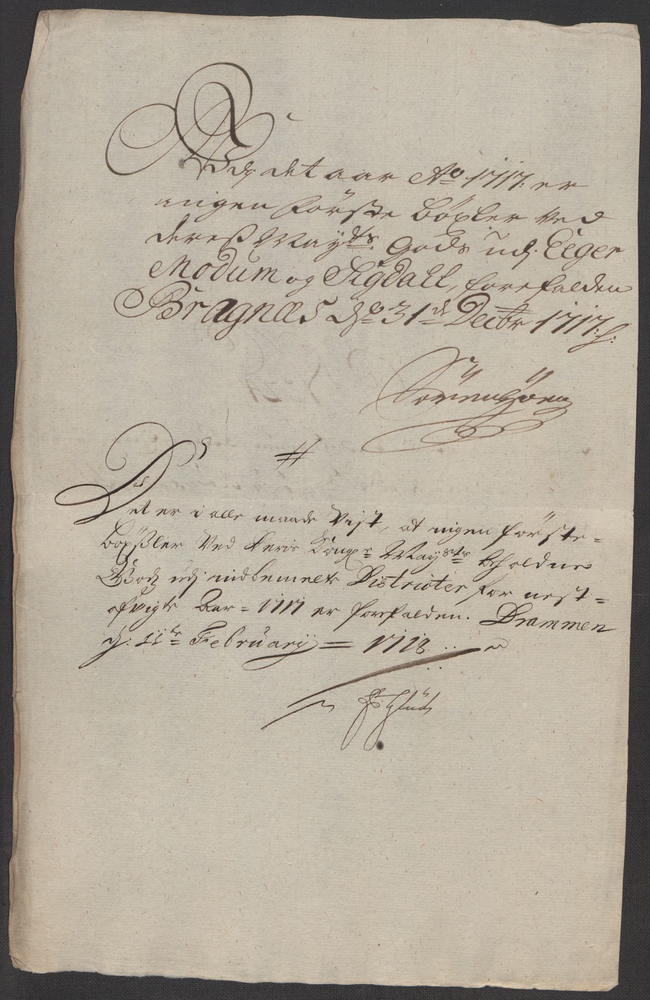 Rentekammeret inntil 1814, Reviderte regnskaper, Fogderegnskap, RA/EA-4092/R31/L1711: Fogderegnskap Hurum, Røyken, Eiker, Lier og Buskerud, 1717, p. 257