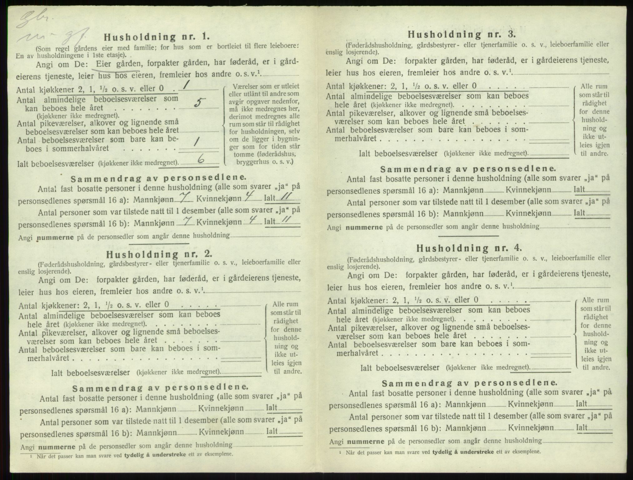 SAB, 1920 census for Sogndal, 1920, p. 329