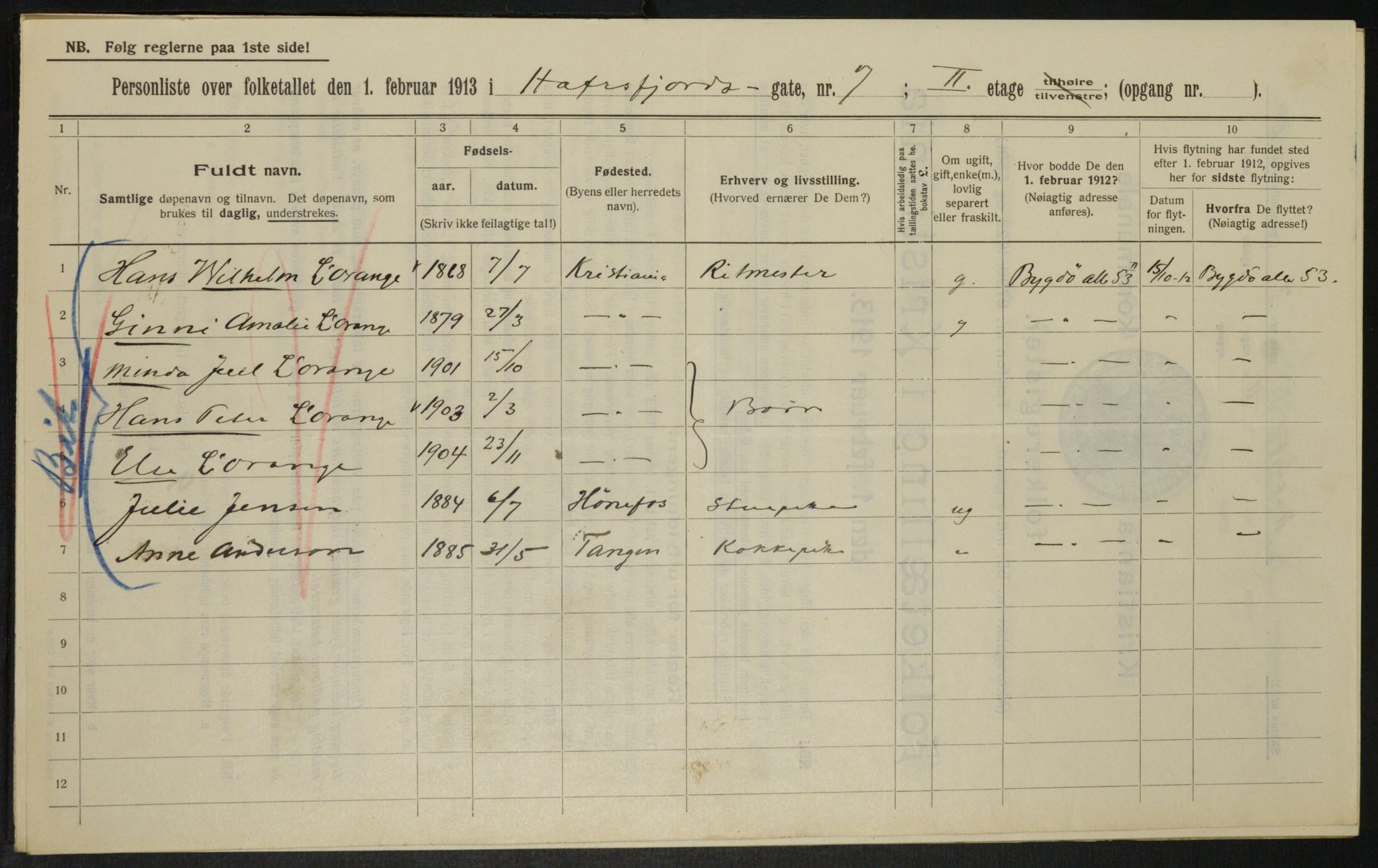 OBA, Municipal Census 1913 for Kristiania, 1913, p. 33361