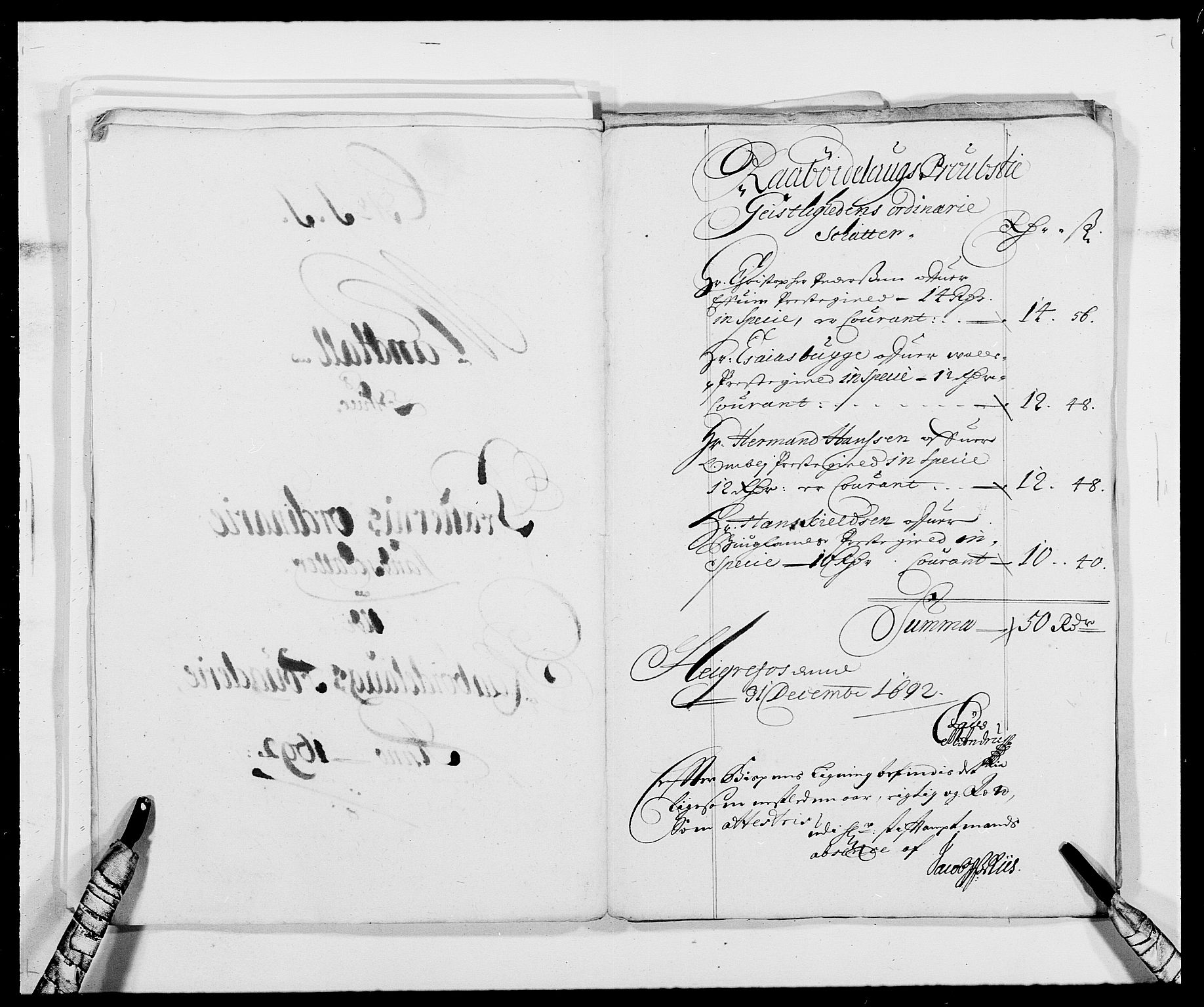 Rentekammeret inntil 1814, Reviderte regnskaper, Fogderegnskap, RA/EA-4092/R40/L2443: Fogderegnskap Råbyggelag, 1691-1692, p. 160