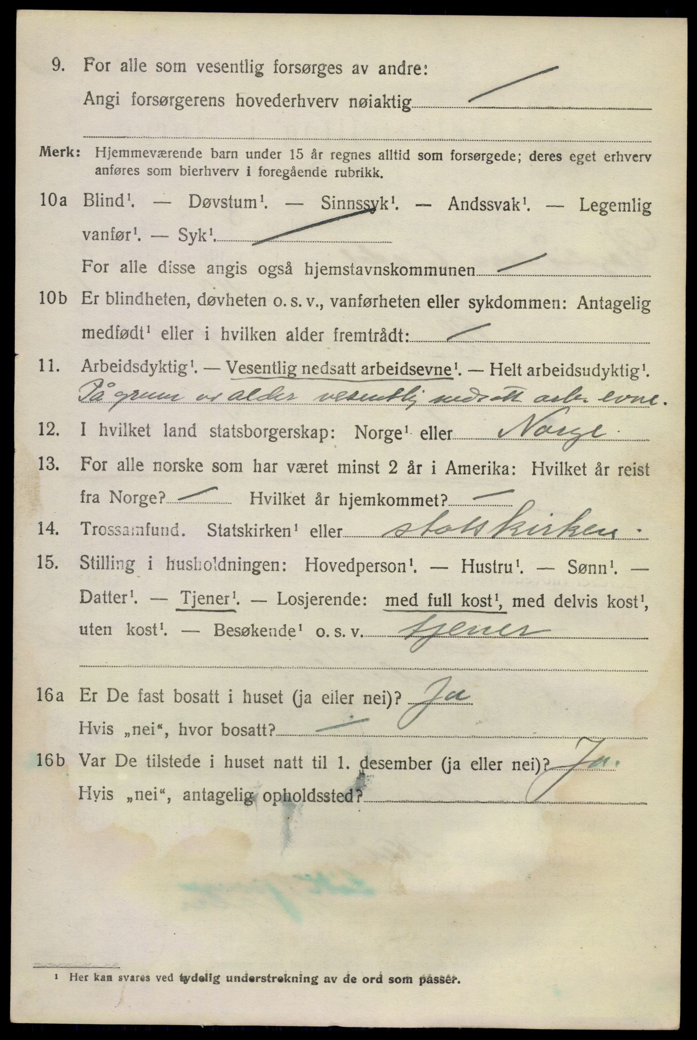 SAKO, 1920 census for Uvdal, 1920, p. 3080