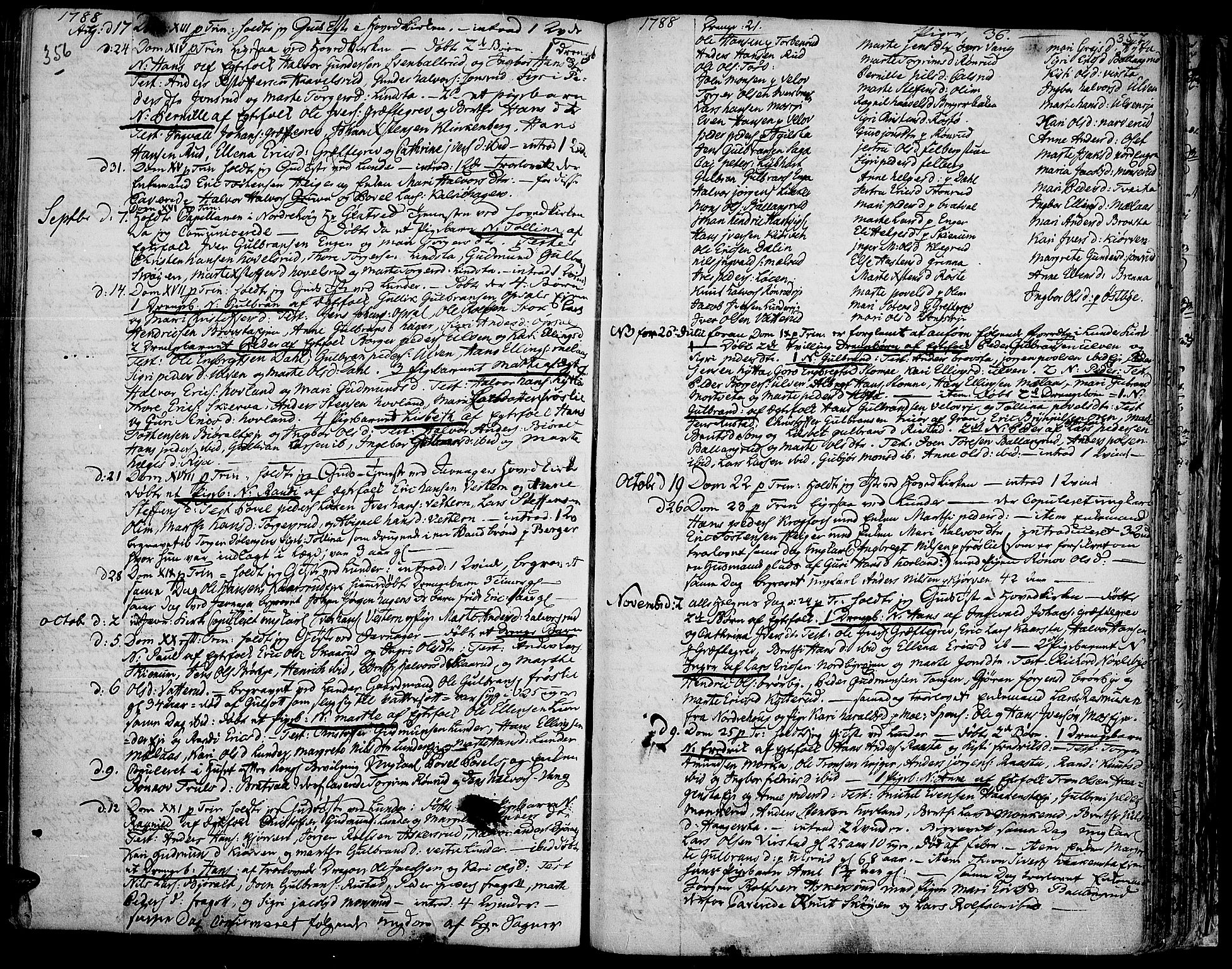 Jevnaker prestekontor, SAH/PREST-116/H/Ha/Haa/L0003: Parish register (official) no. 3, 1752-1799, p. 356-357