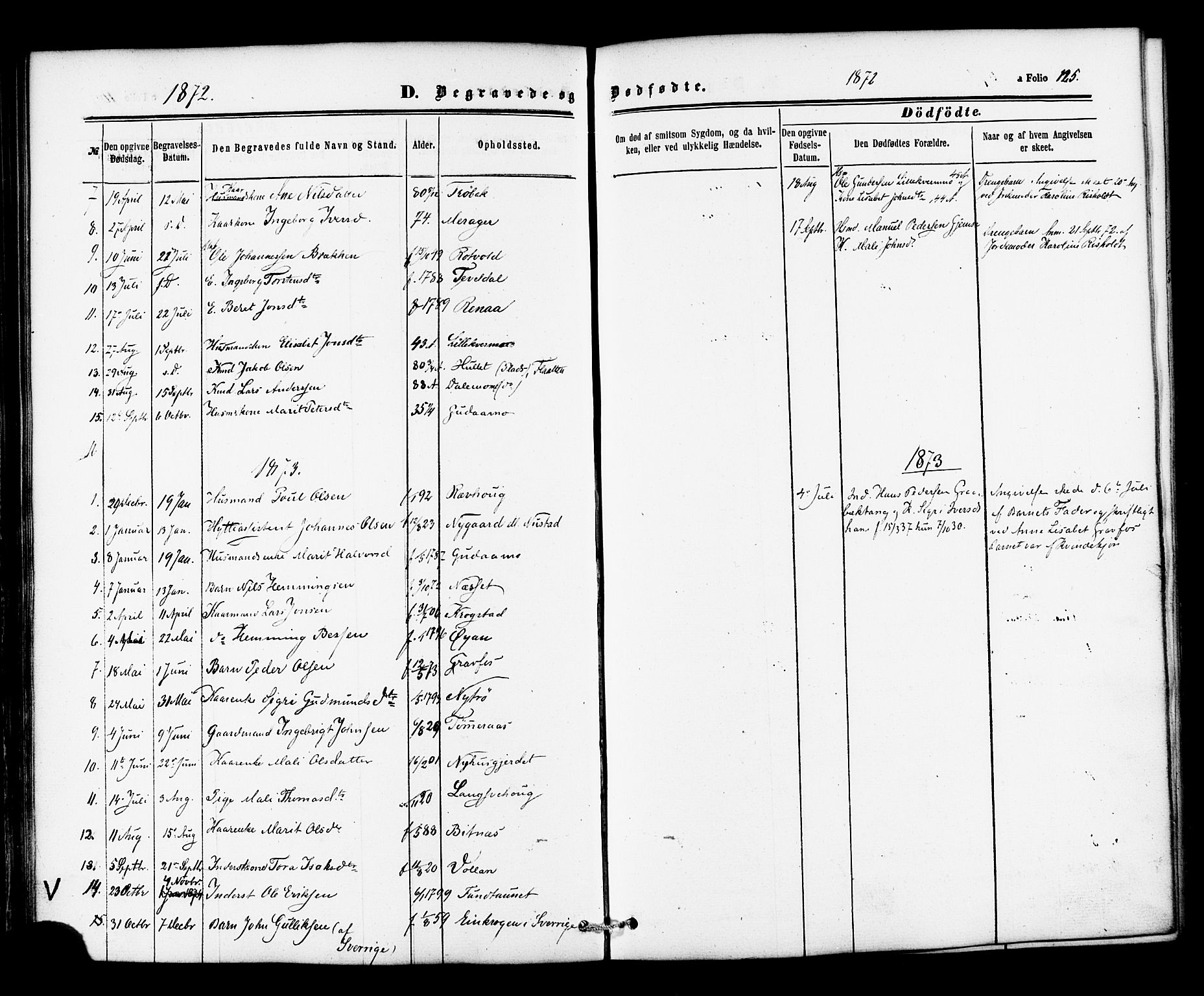 Ministerialprotokoller, klokkerbøker og fødselsregistre - Nord-Trøndelag, SAT/A-1458/706/L0041: Parish register (official) no. 706A02, 1862-1877, p. 125