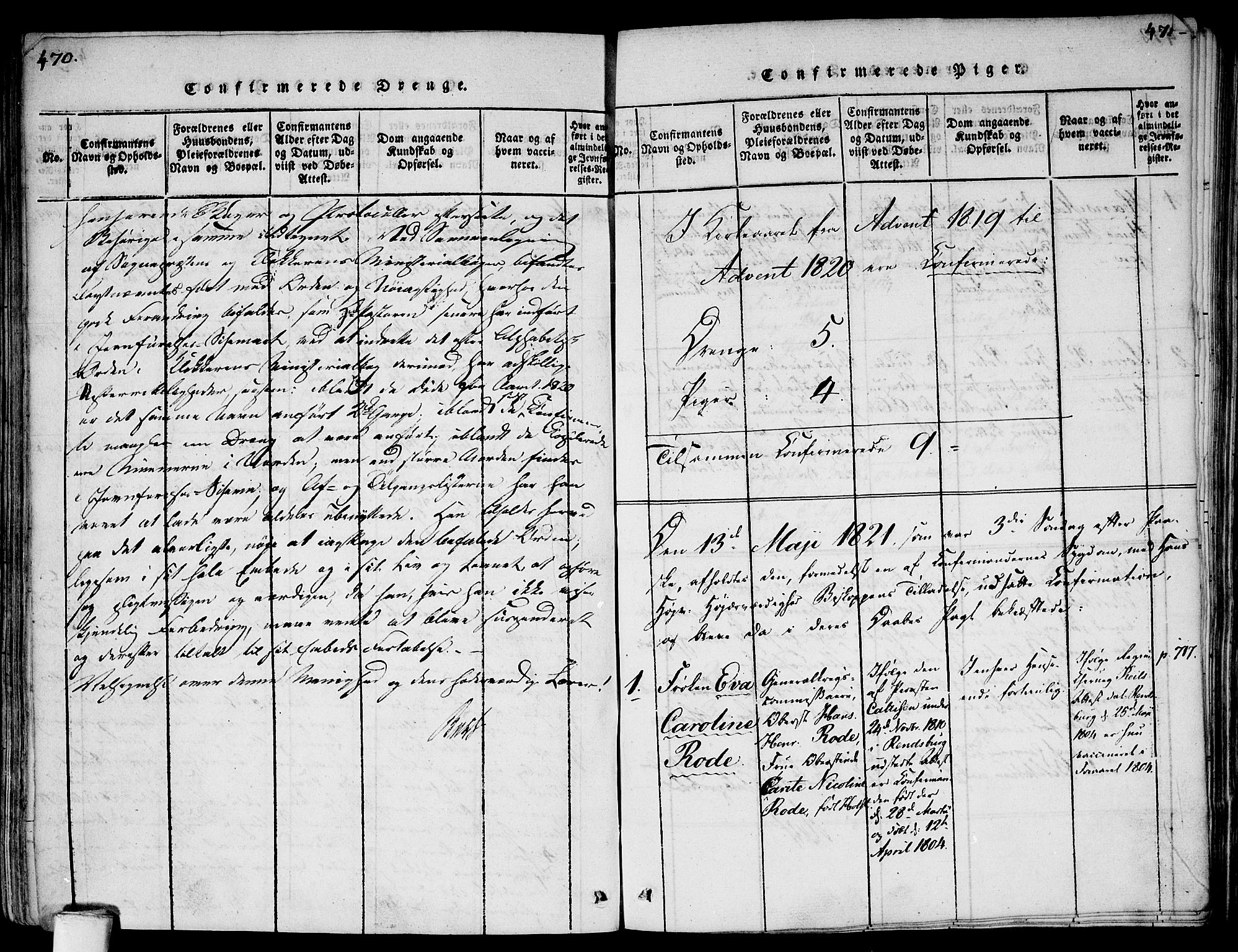 Gamlebyen prestekontor Kirkebøker, SAO/A-10884/F/Fa/L0002: Parish register (official) no. 2, 1817-1829, p. 470-471