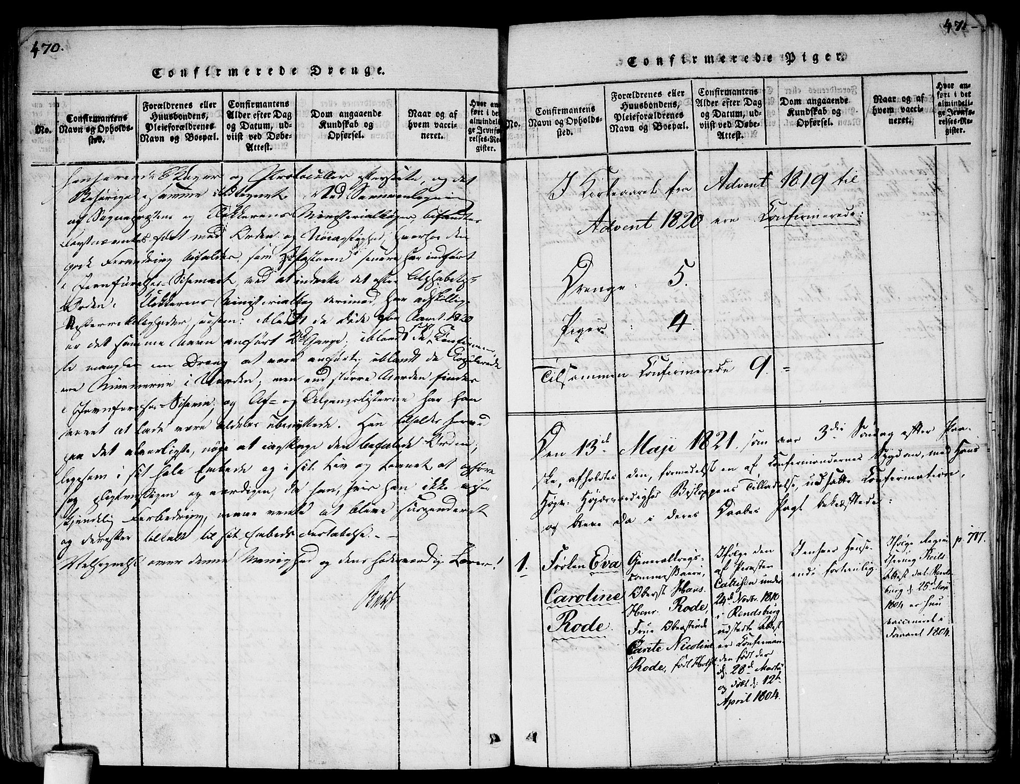 Gamlebyen prestekontor Kirkebøker, AV/SAO-A-10884/F/Fa/L0002: Parish register (official) no. 2, 1817-1829, p. 470-471