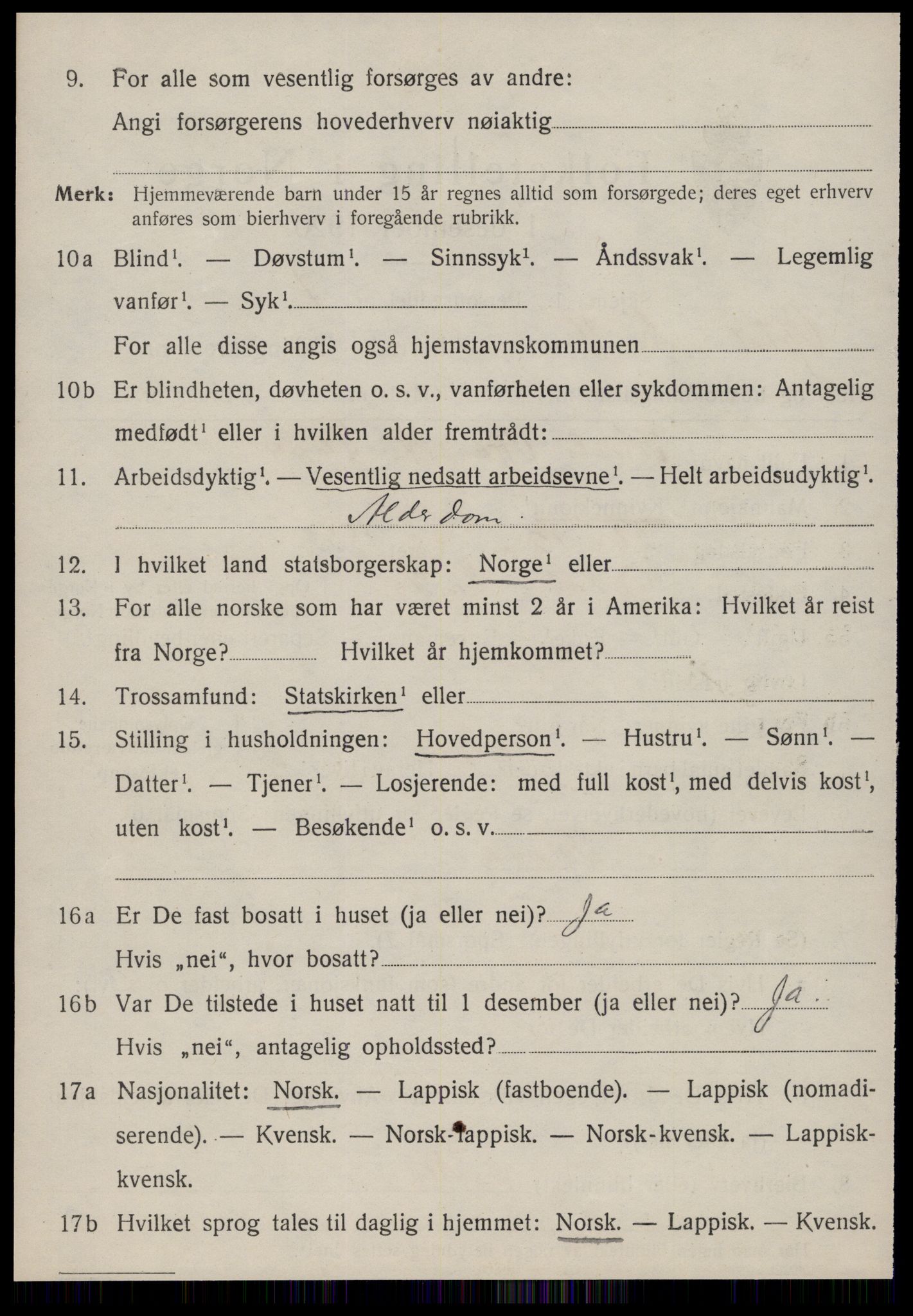 SAT, 1920 census for Oppdal, 1920, p. 10352