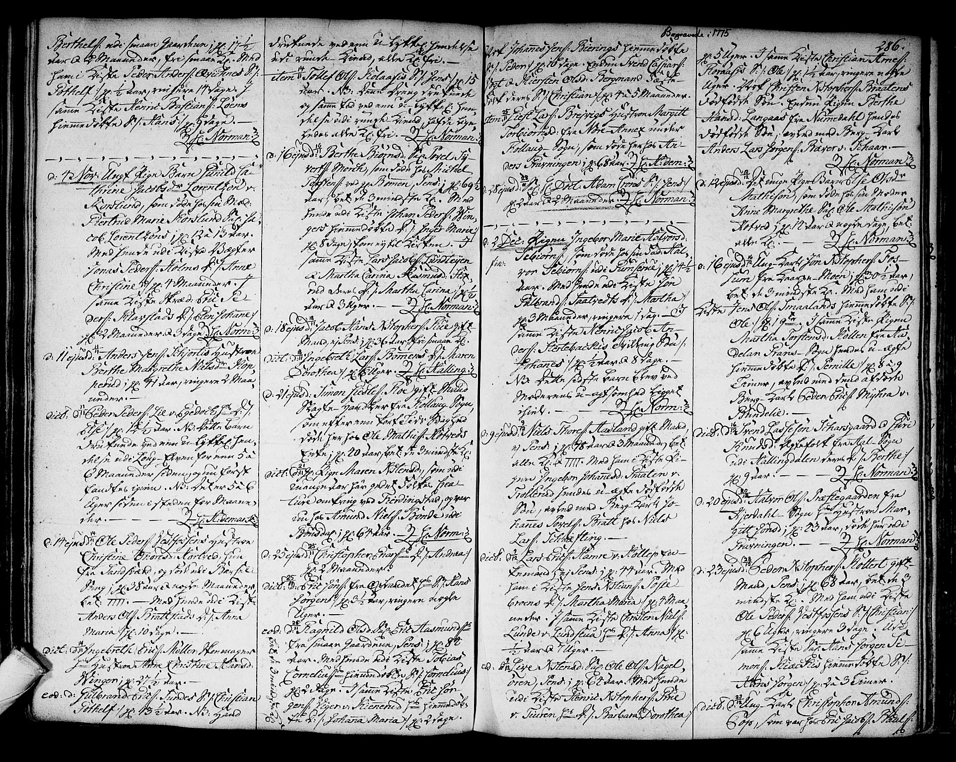 Kongsberg kirkebøker, SAKO/A-22/F/Fa/L0005: Parish register (official) no. I 5, 1769-1782, p. 286