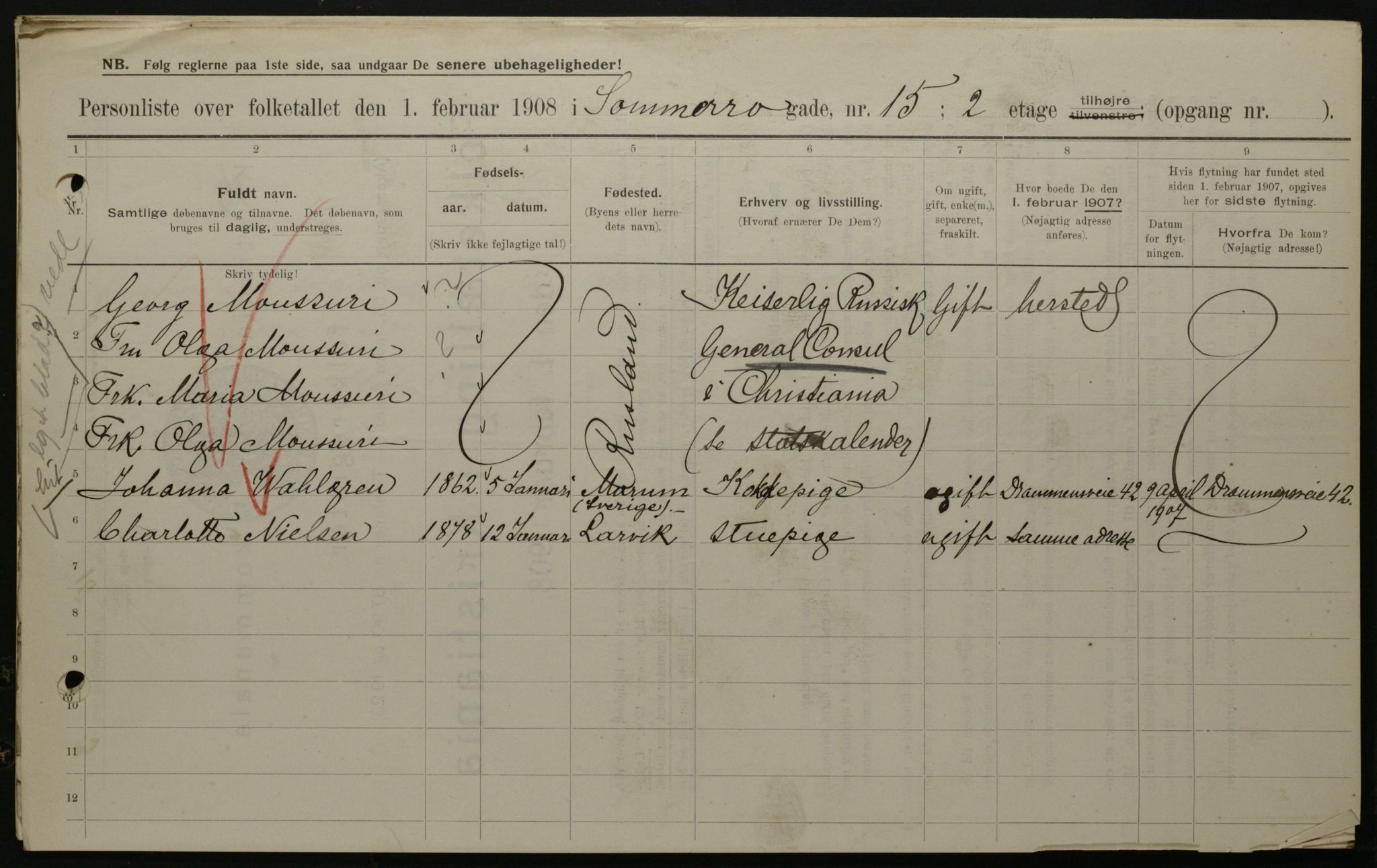 OBA, Municipal Census 1908 for Kristiania, 1908, p. 89864