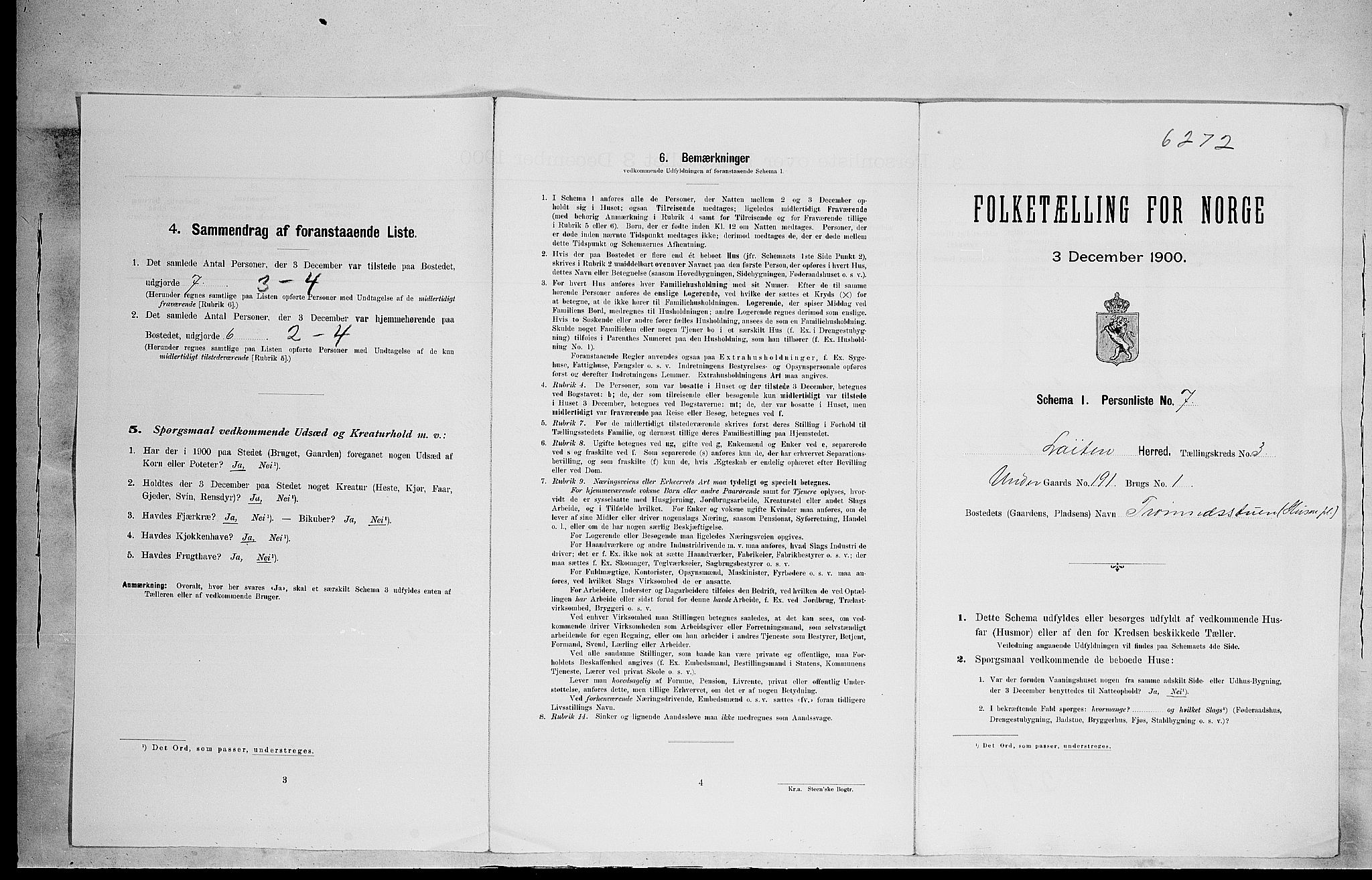 SAH, 1900 census for Løten, 1900, p. 801