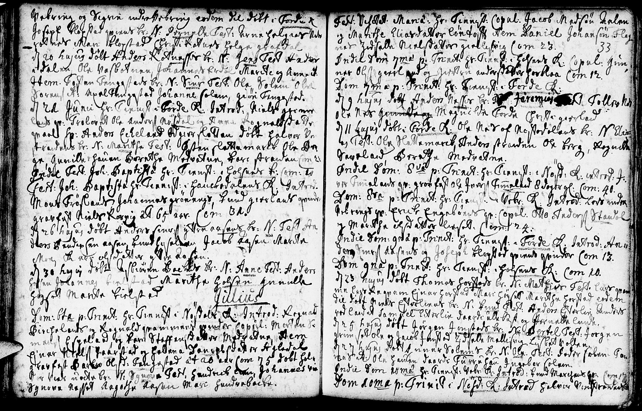 Førde sokneprestembete, SAB/A-79901/H/Haa/Haaa/L0002: Parish register (official) no. A 2, 1728-1748, p. 33