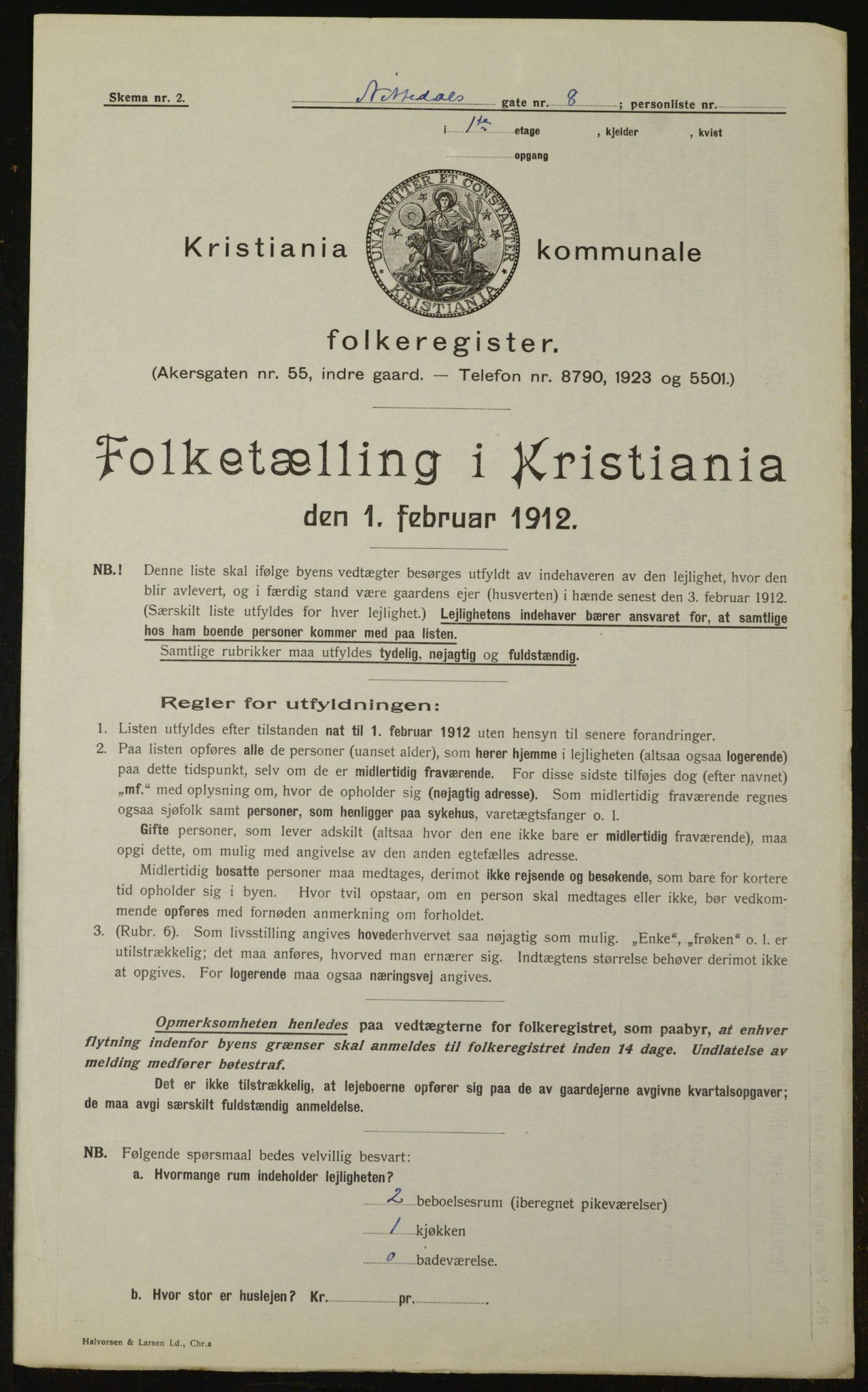 OBA, Municipal Census 1912 for Kristiania, 1912, p. 71833