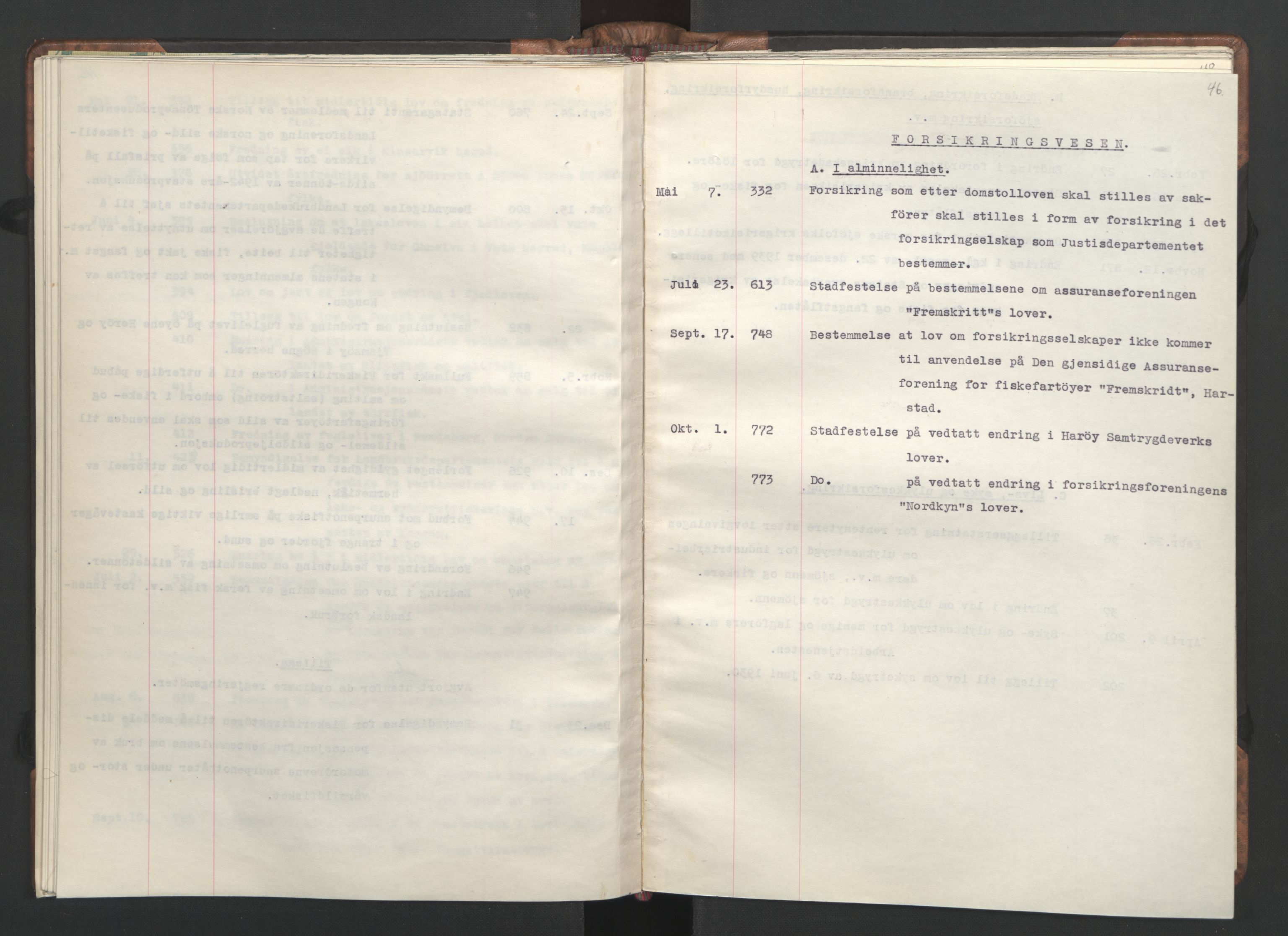 NS-administrasjonen 1940-1945 (Statsrådsekretariatet, de kommisariske statsråder mm), RA/S-4279/D/Da/L0002: Register (RA j.nr. 985/1943, tilgangsnr. 17/1943), 1942, p. 49