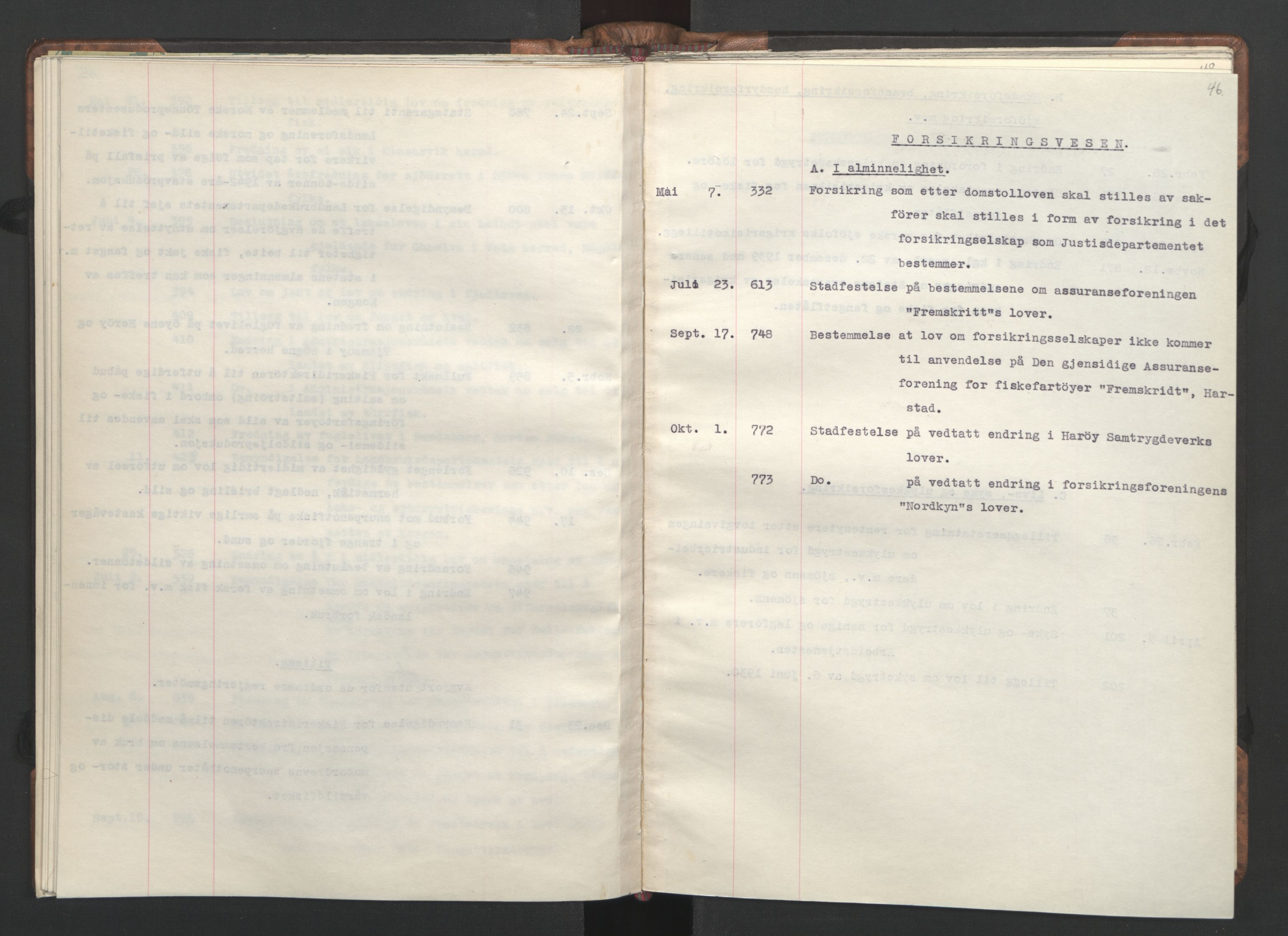 NS-administrasjonen 1940-1945 (Statsrådsekretariatet, de kommisariske statsråder mm), AV/RA-S-4279/D/Da/L0002: Register (RA j.nr. 985/1943, tilgangsnr. 17/1943), 1942, p. 49