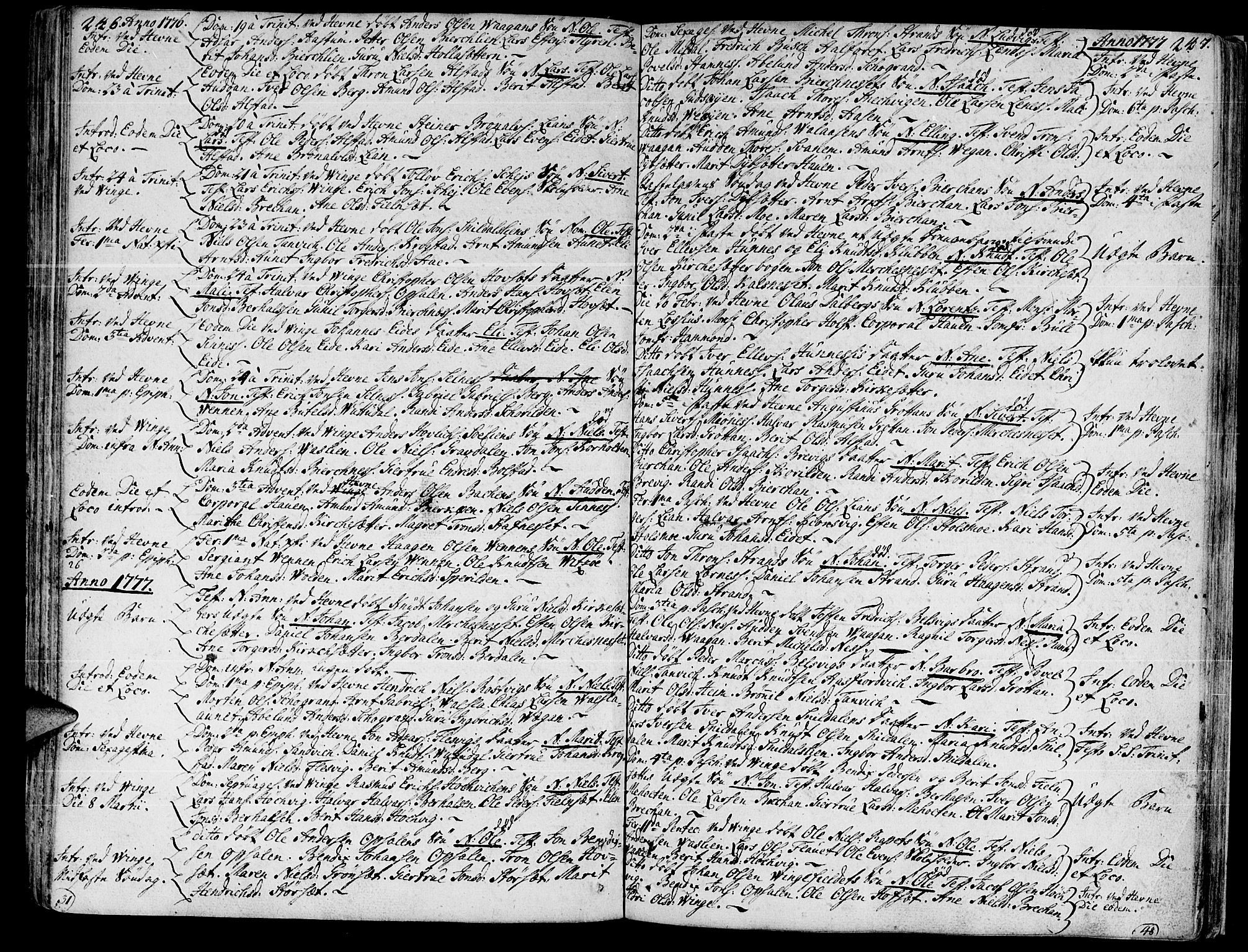 Ministerialprotokoller, klokkerbøker og fødselsregistre - Sør-Trøndelag, SAT/A-1456/630/L0489: Parish register (official) no. 630A02, 1757-1794, p. 246-247