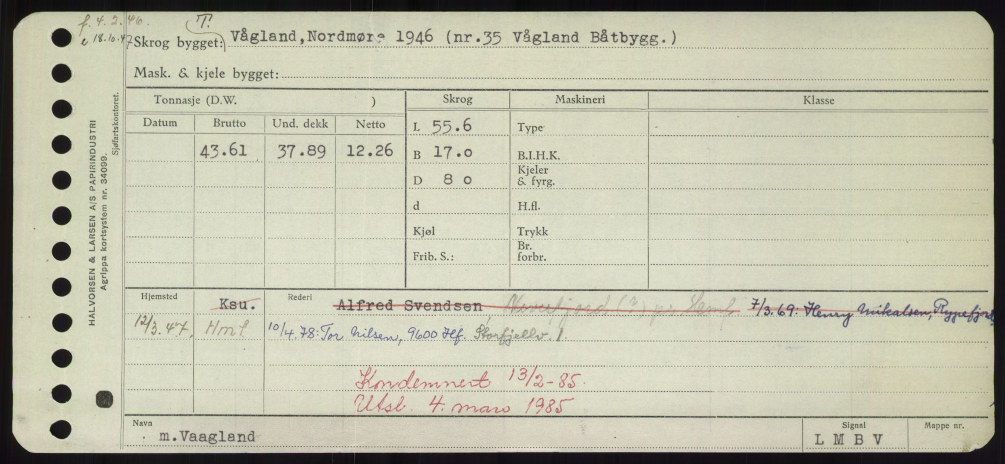 Sjøfartsdirektoratet med forløpere, Skipsmålingen, RA/S-1627/H/Hd/L0042: Fartøy, Vi-We, p. 175