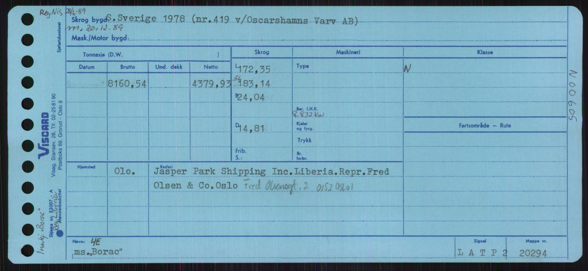 Sjøfartsdirektoratet med forløpere, Skipsmålingen, RA/S-1627/H/Ha/L0001/0002: Fartøy, A-Eig / Fartøy Bjør-Eig, p. 141