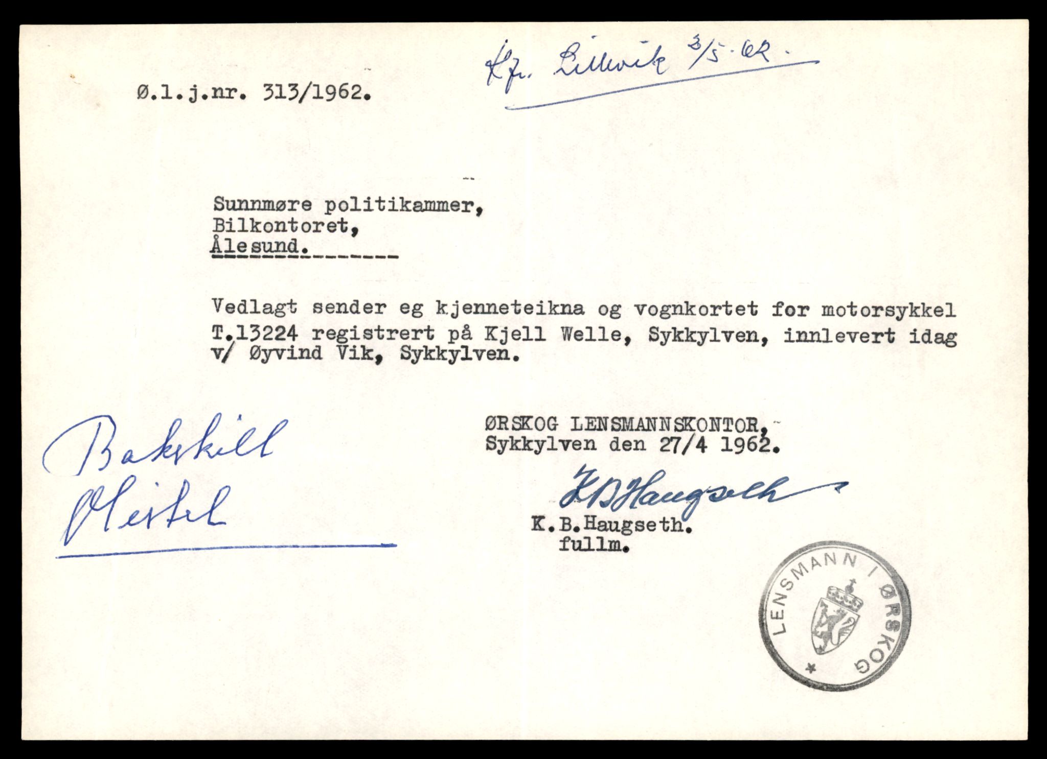 Møre og Romsdal vegkontor - Ålesund trafikkstasjon, AV/SAT-A-4099/F/Fe/L0038: Registreringskort for kjøretøy T 13180 - T 13360, 1927-1998, p. 747
