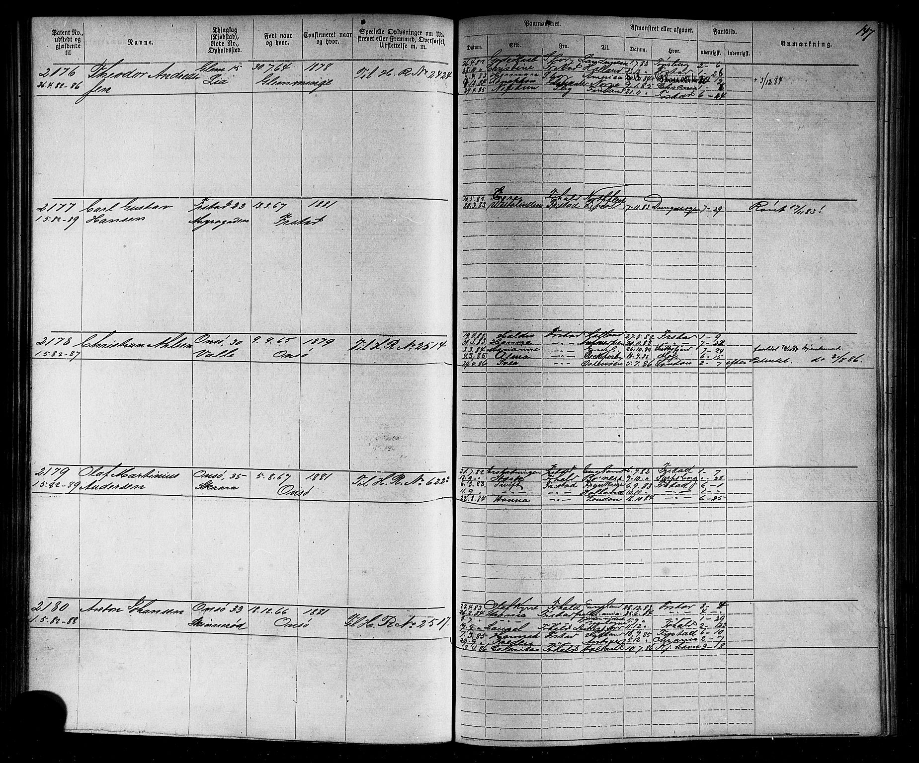 Fredrikstad mønstringskontor, AV/SAO-A-10569b/F/Fc/Fca/L0004: Annotasjonsrulle, 1885-1893, p. 150