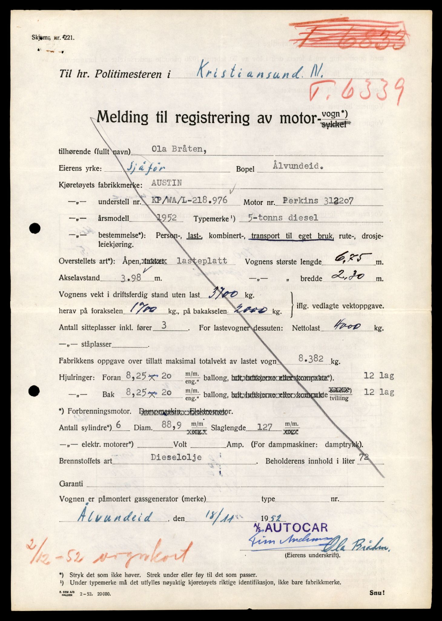 Møre og Romsdal vegkontor - Ålesund trafikkstasjon, AV/SAT-A-4099/F/Fe/L0035: Registreringskort for kjøretøy T 12653 - T 12829, 1927-1998, p. 2620