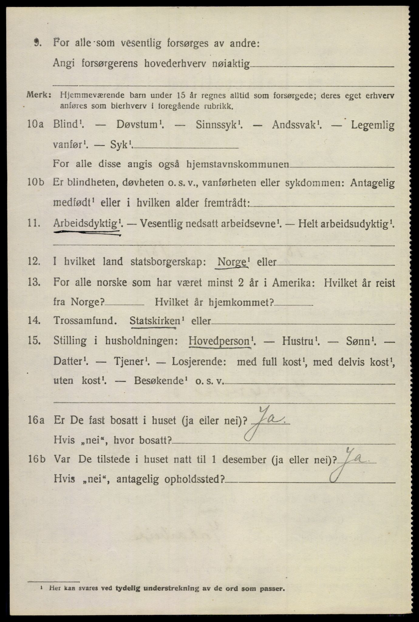 SAKO, 1920 census for Flesberg, 1920, p. 3068