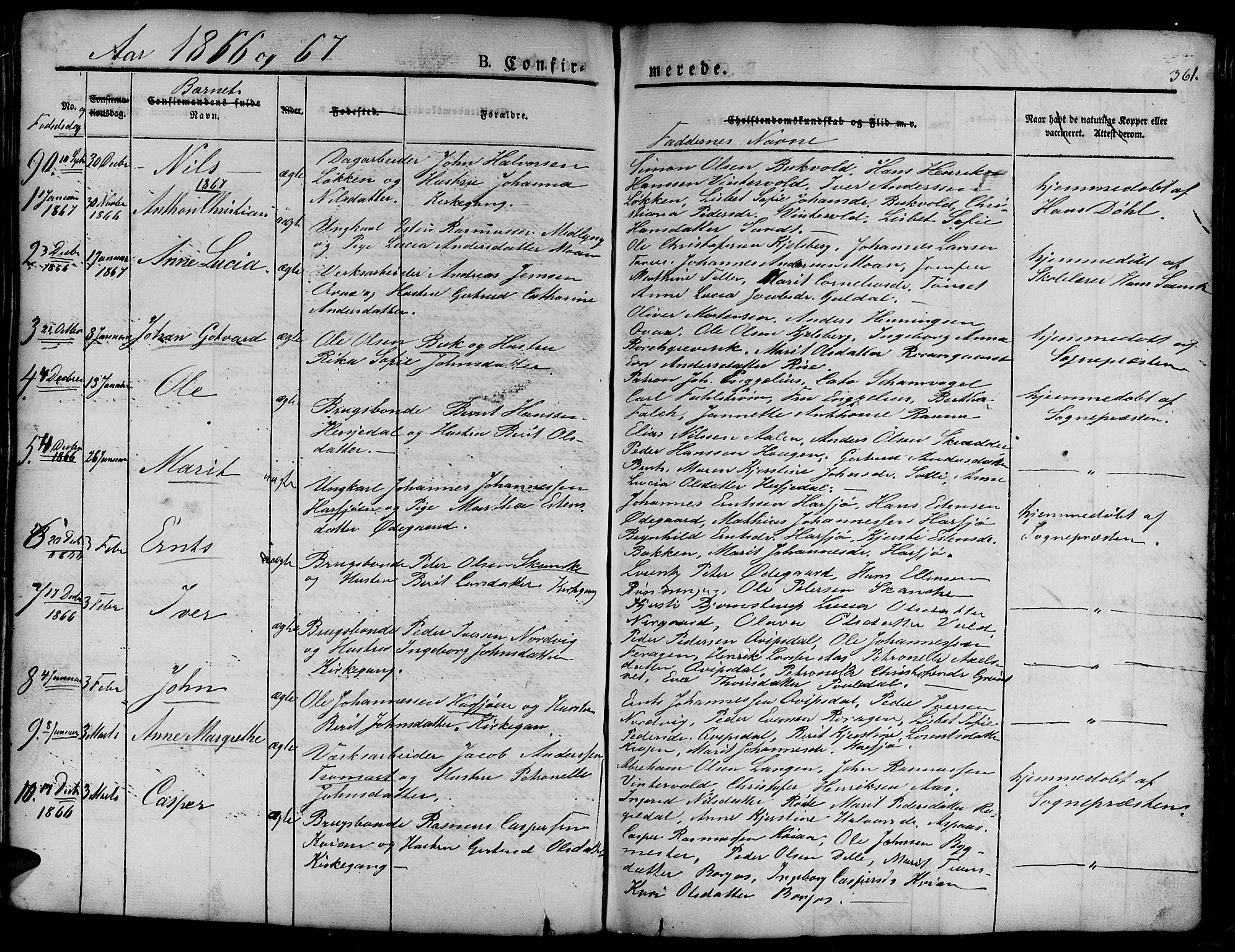 Ministerialprotokoller, klokkerbøker og fødselsregistre - Sør-Trøndelag, AV/SAT-A-1456/681/L0938: Parish register (copy) no. 681C02, 1829-1879, p. 361